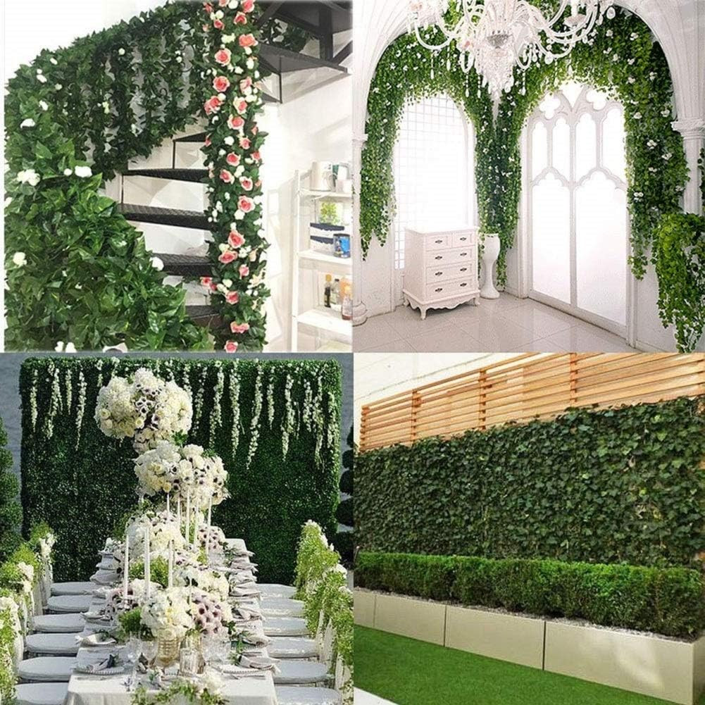 12 Tiras 84 Pies Hiedra Artificial Colgante para Boda Fiesta Jardin y Decoracion