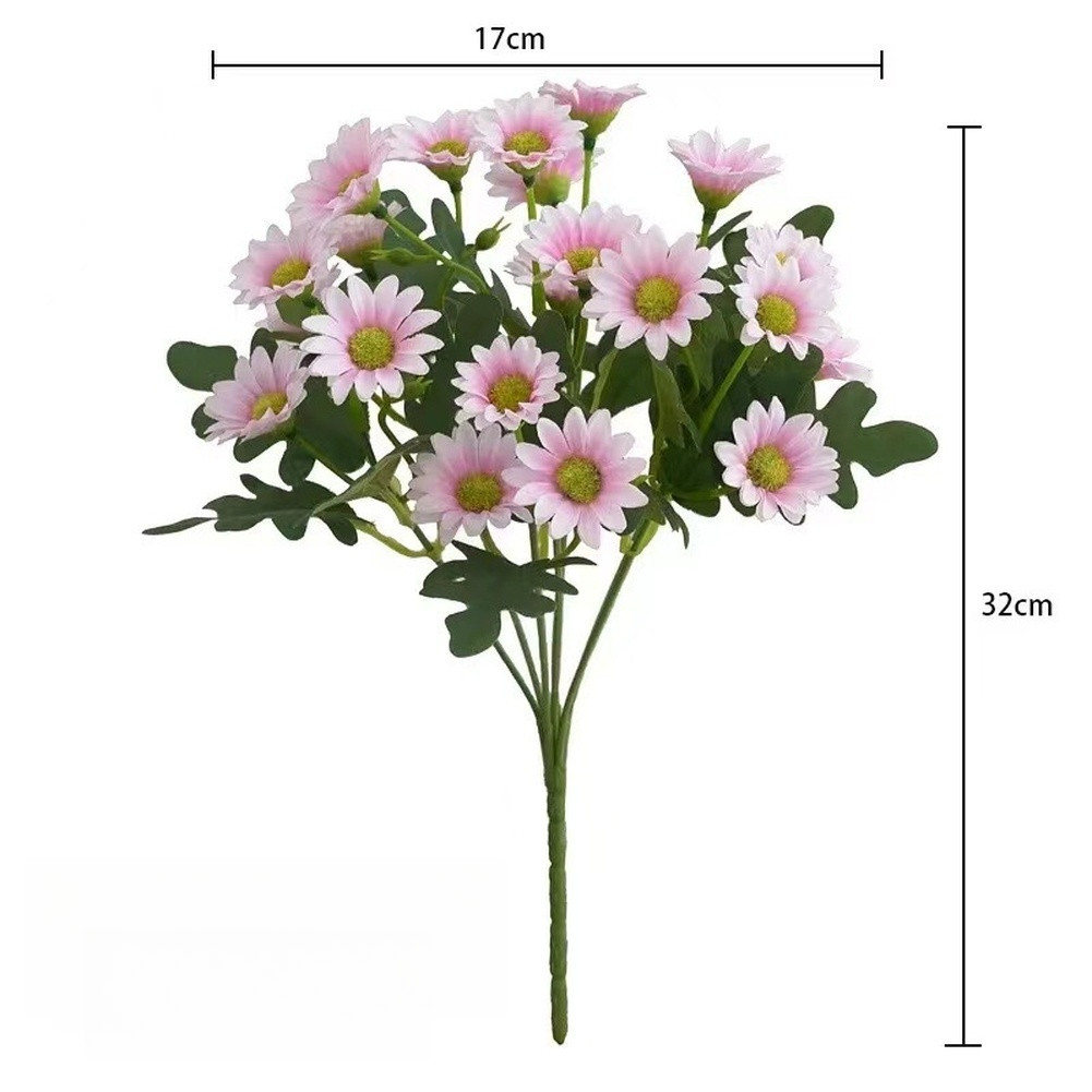 Chamomile Daisy Bouquet Made of Silk and Plastic for Living Room Bedroom Decor