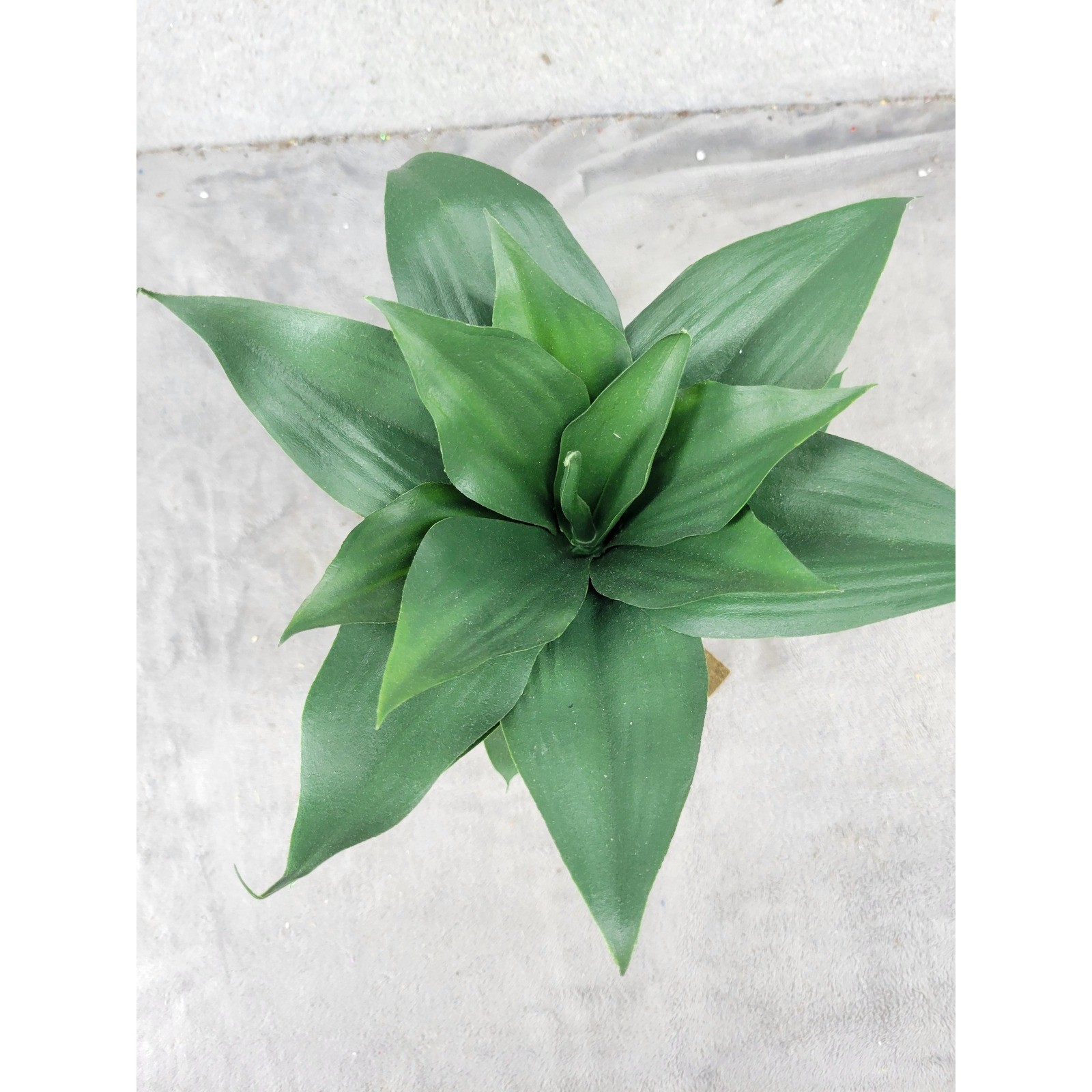 Artificial Snake Plant in White Ceramic Pot with Wood Stand Faux Green Leaves