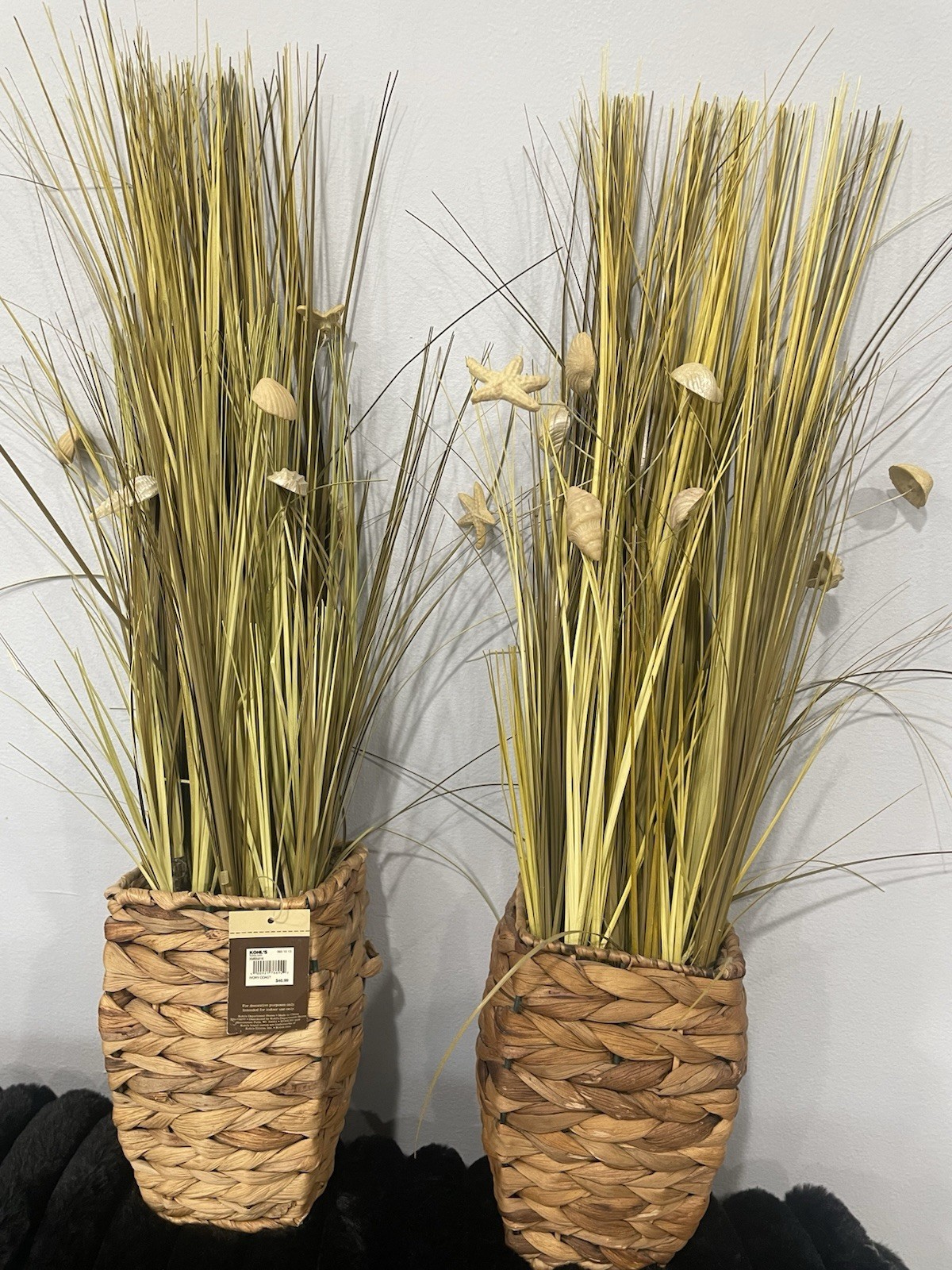 Sonoma Life + Style Artificial Grass Arrangement in Wicker Planter Green/Brown