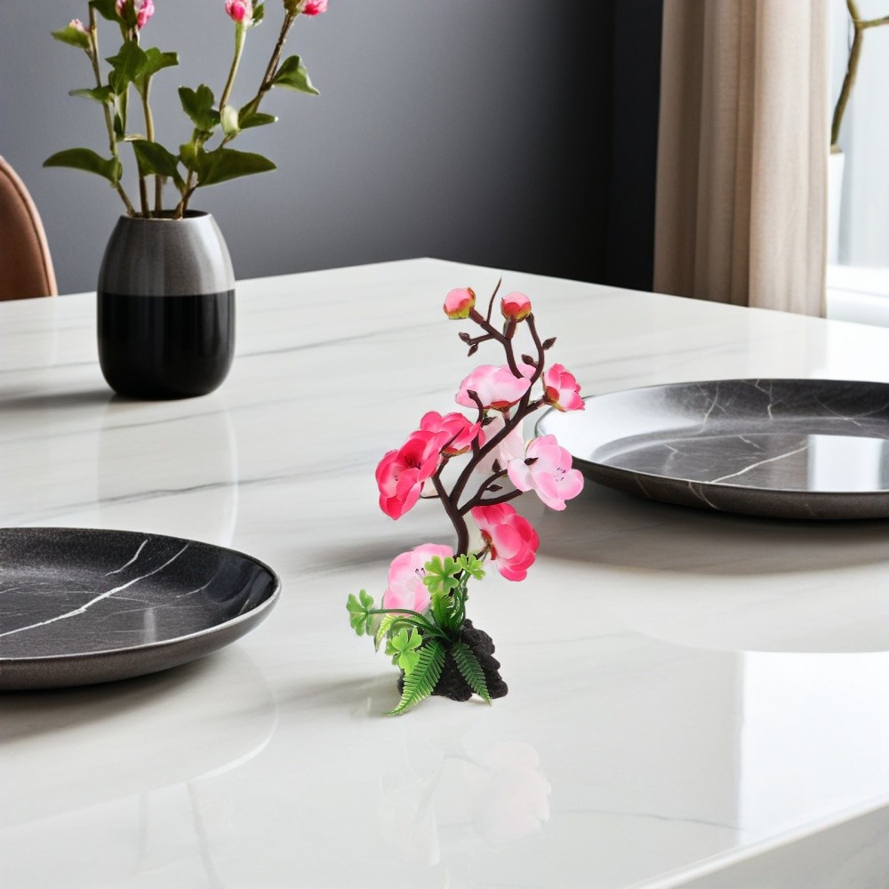 3 Pcs Japanese Decorative Ornaments Fake Flower Dish Artificial Decors