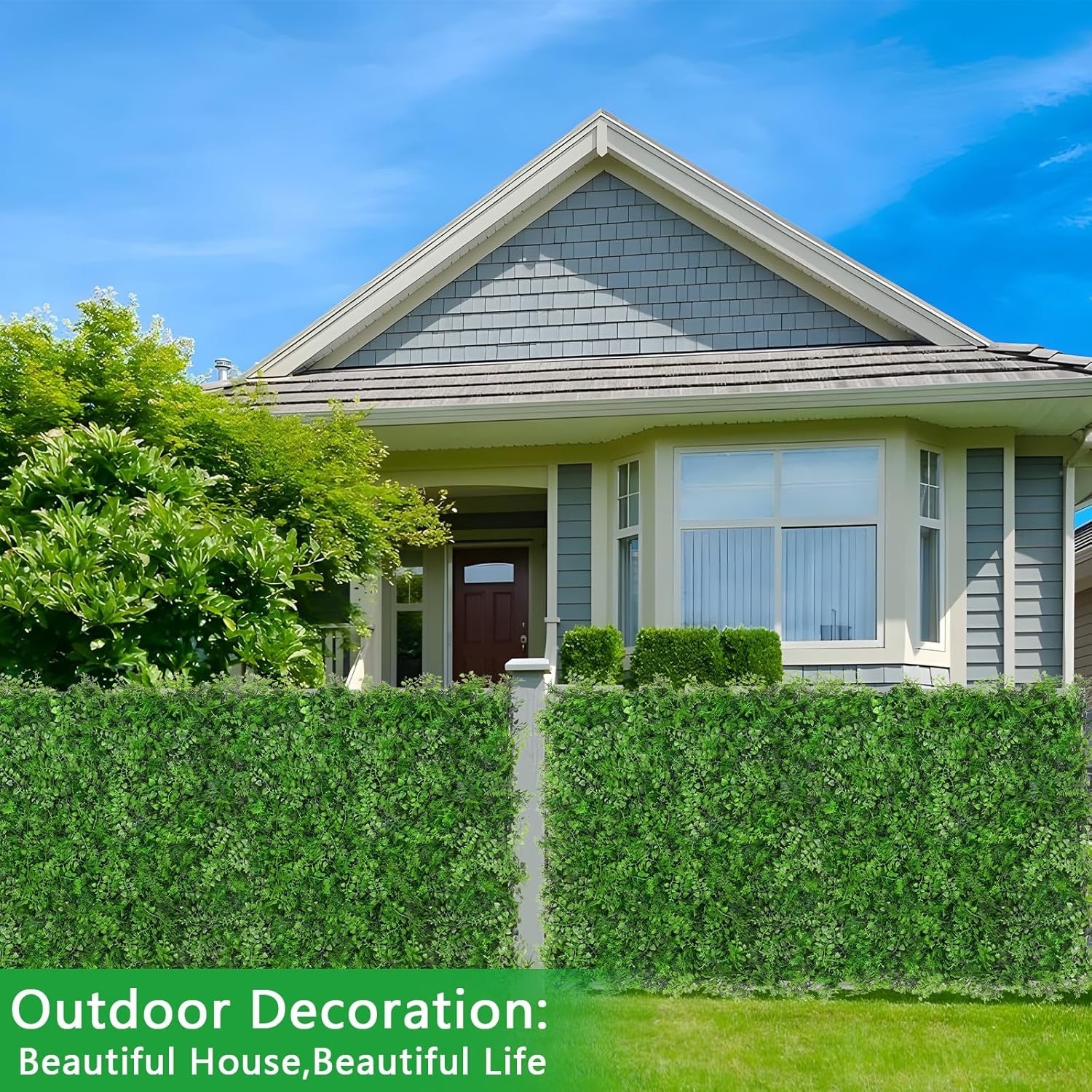 Wall Panels, 20”x20” 12pcs Artificial Boxwood Hedge Panels Privacy Screen