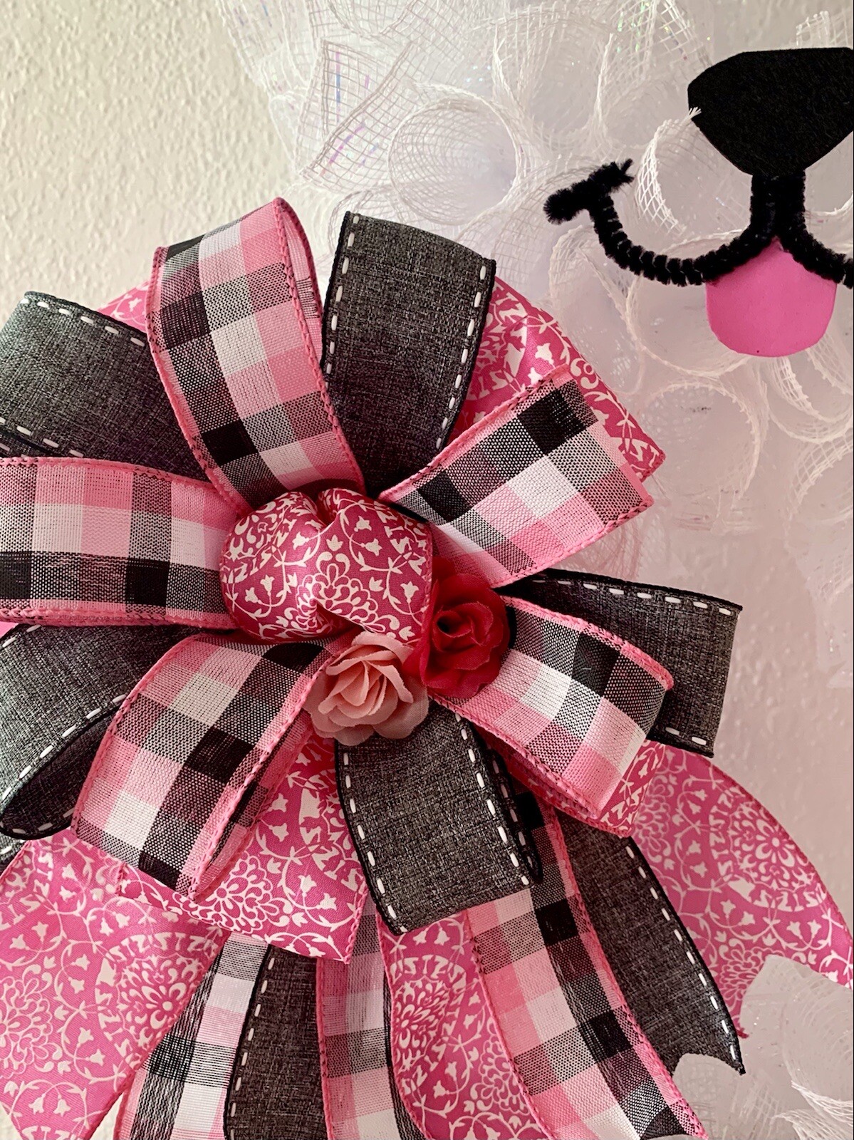 Deco Mesh Pet Dog Wreath, Door Decor, Wall Hanging, Puppy Wreath, Pet Decor