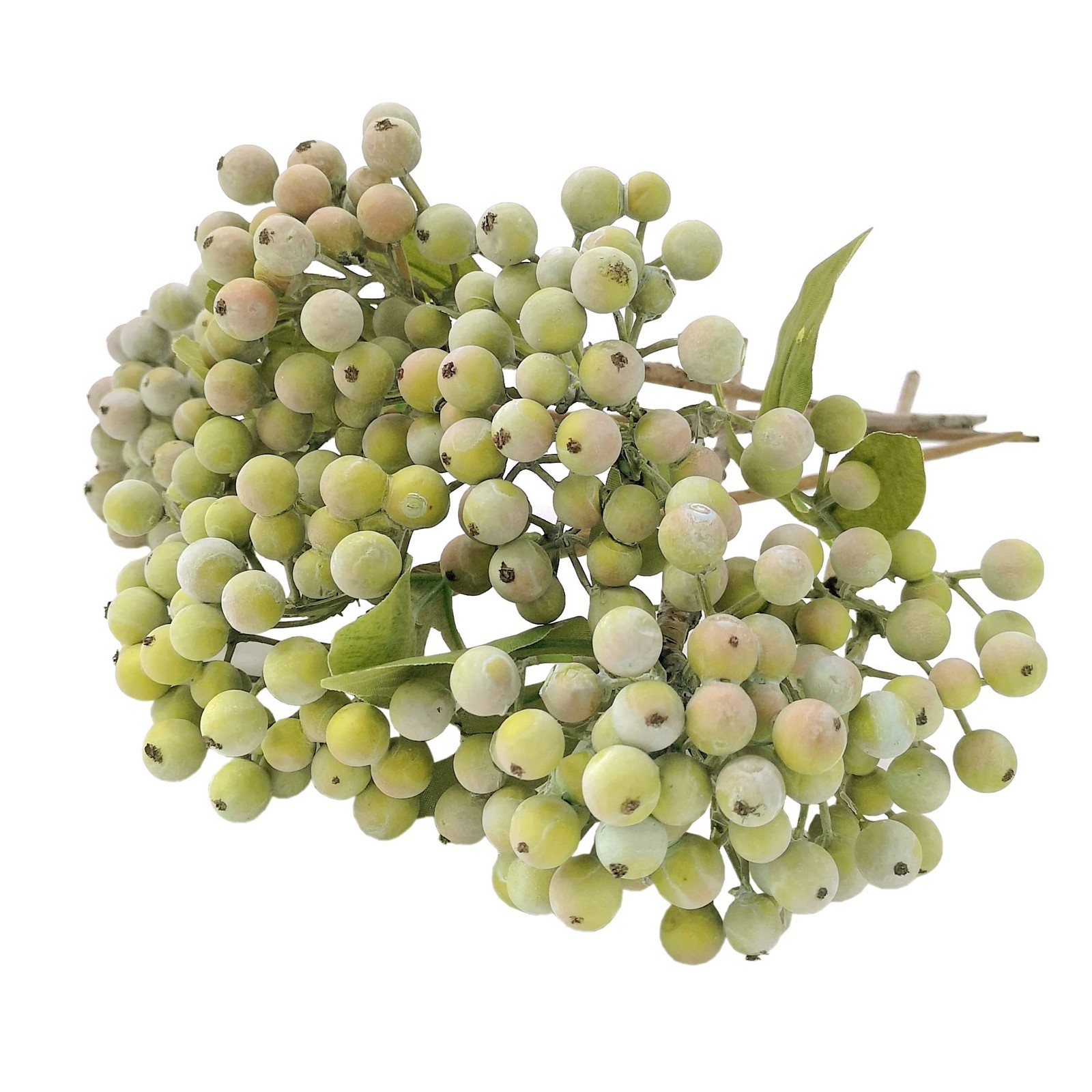 M2cbridge Pack of 6 Green Artificial Berry Stems Christmas Picks Wreath Ornament