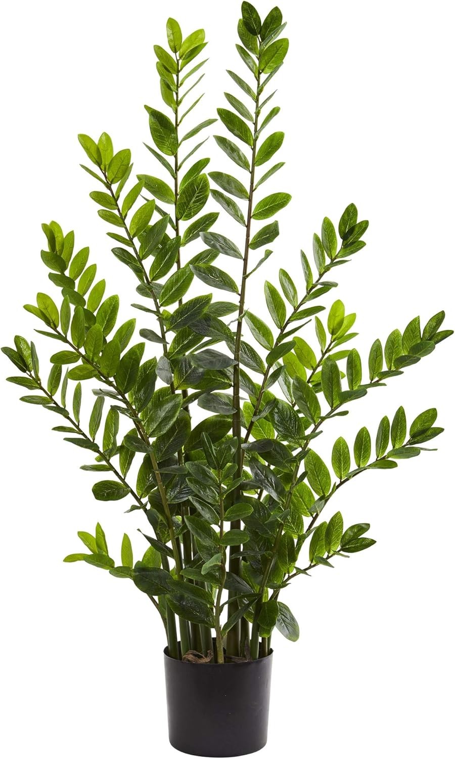 4ft Zamioculcas Artificial Silk Plant, 28″W x 14″D x 48″H, Bendable Stems