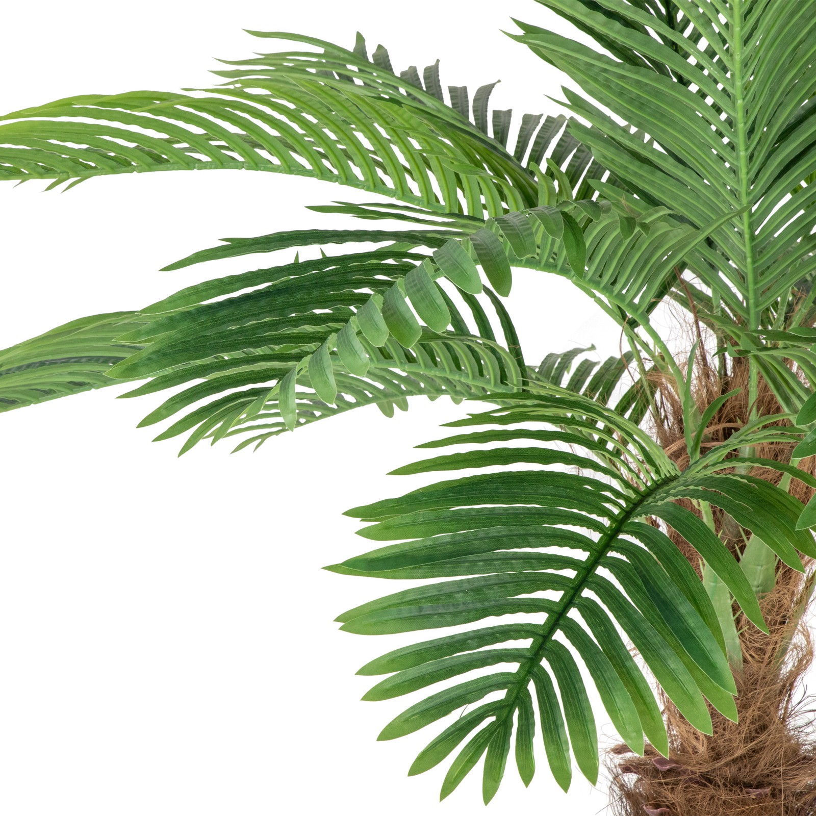 Northlight 7.25 Potted Artificial Green and Brown Phoenix Palm Tree
