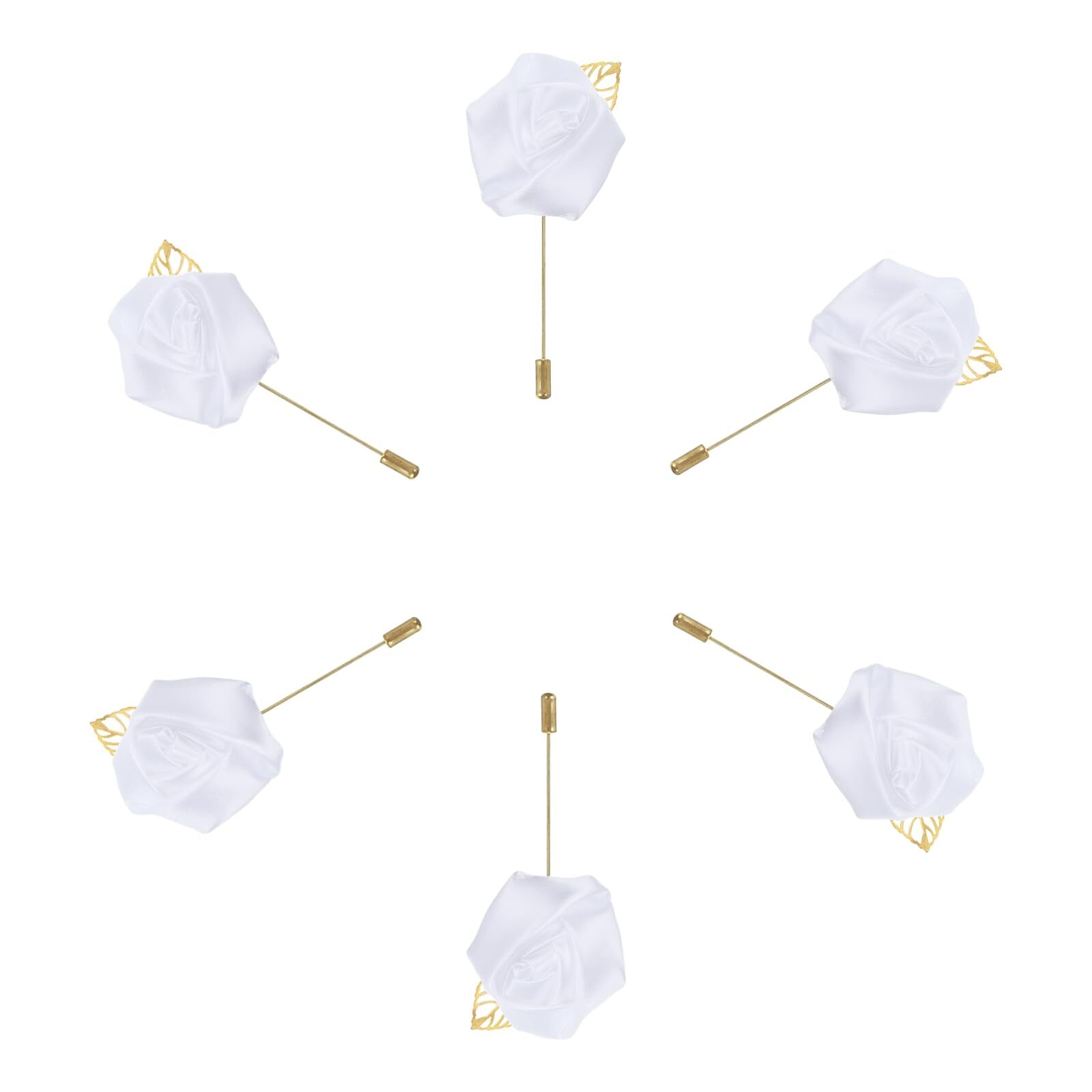 Groom Boutonniere Rose Pin Men Wedding Anniversary Formal Dinner Party Suit