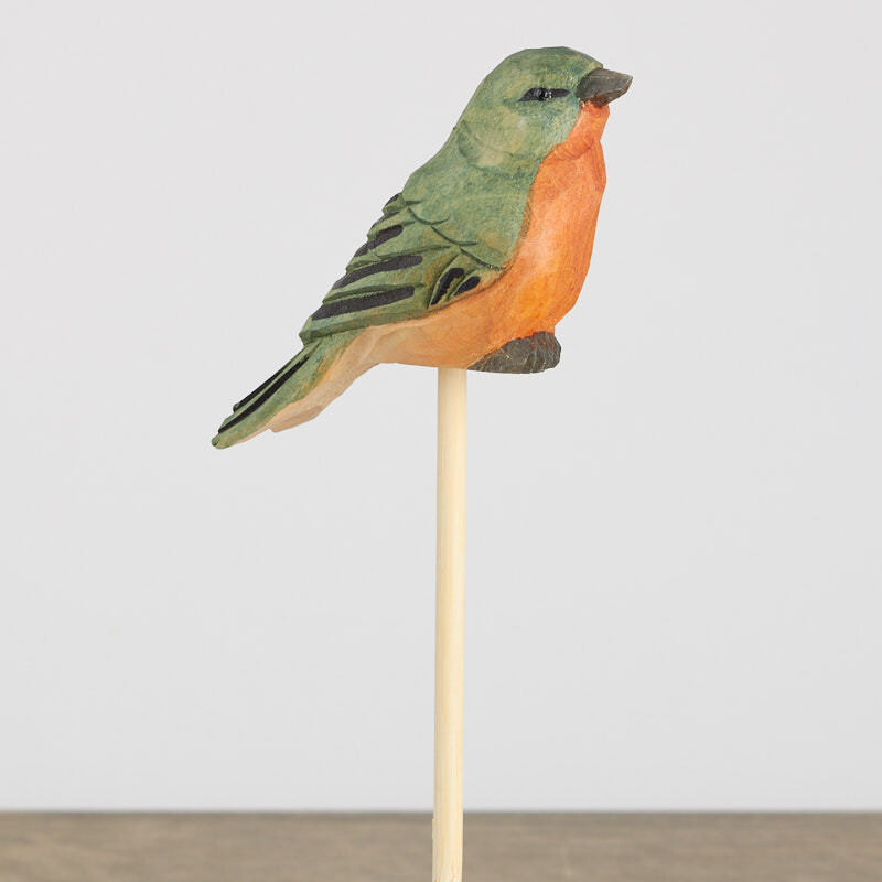 Set of 2 Factory Direct Craft 7-1/2″ Carved Wood Robin Birds on Picks