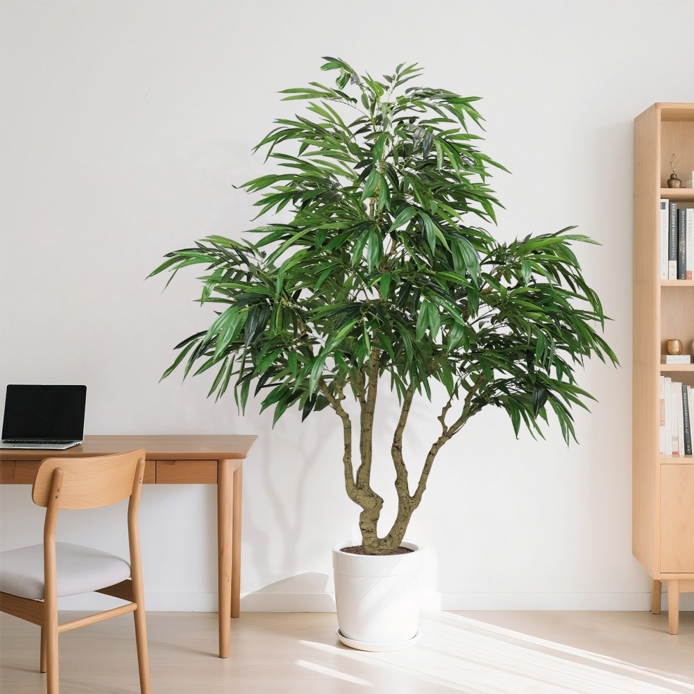 7FT Artificial Willow Tree Indoor Faux Silk Greenery Plant Home Apartment