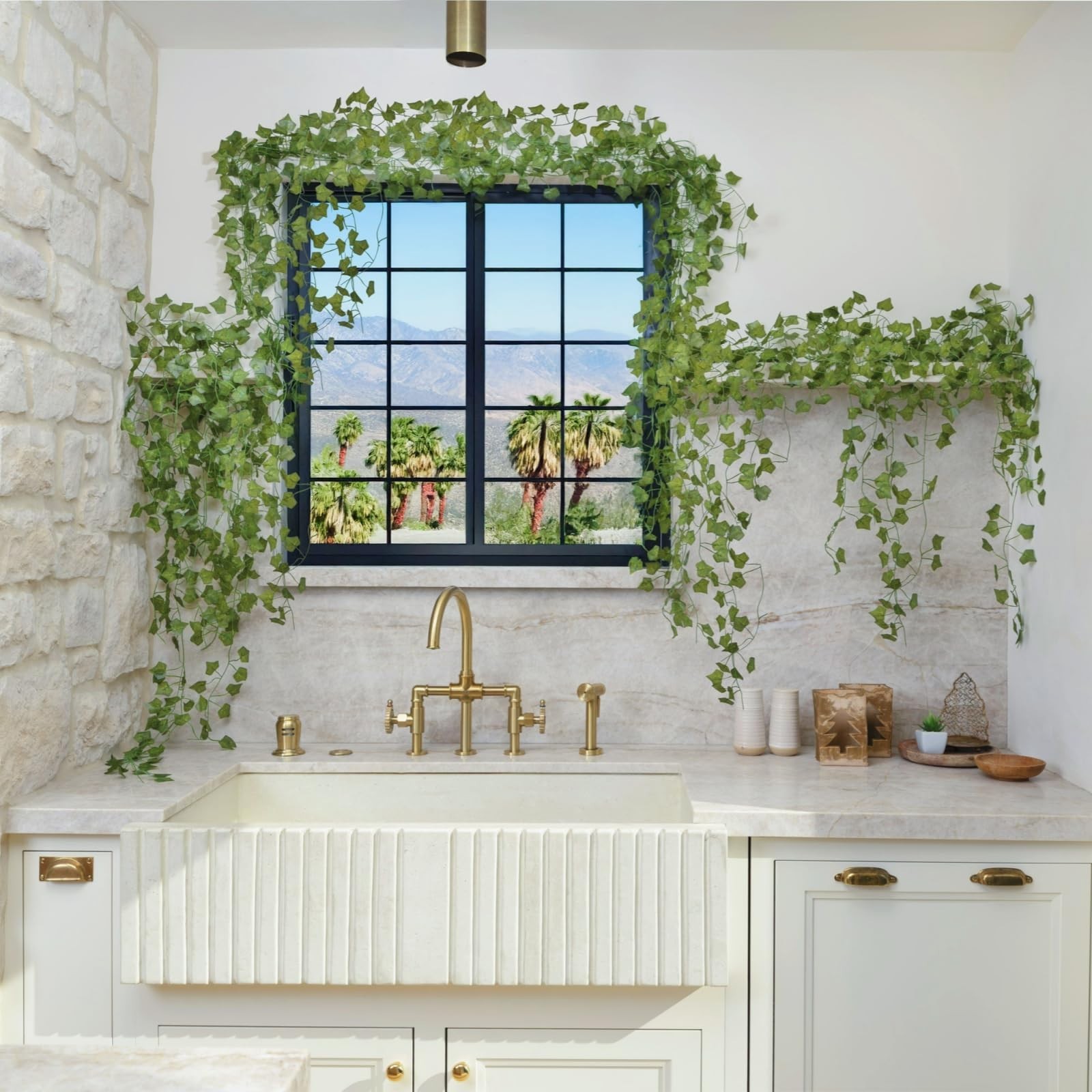 24 Pack 168Ft Artificial Ivy Vines – Greenery Garland for Wedding, Party, Room D