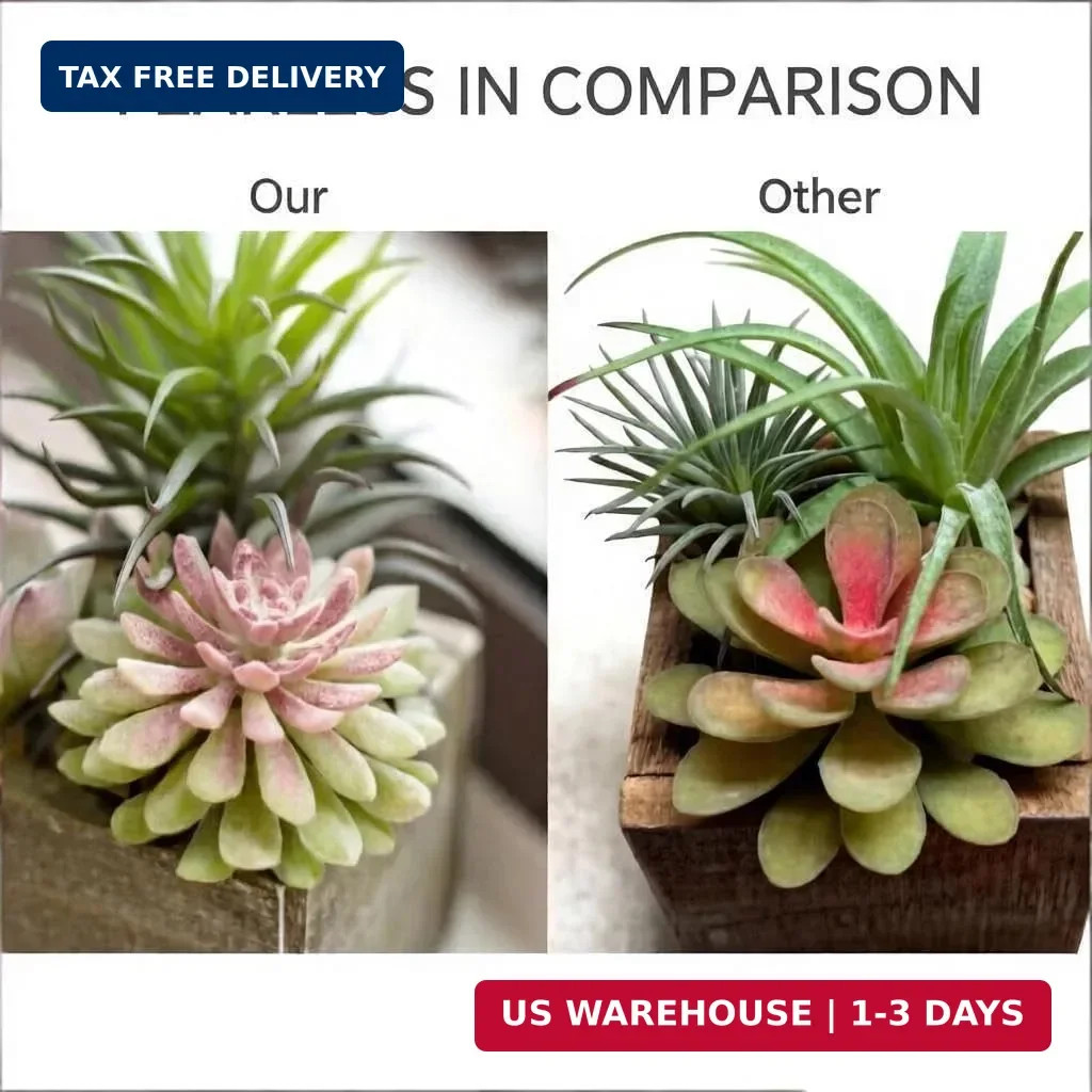 Succulent Plants Artificial for Home Bathroom Decor Fake Plants 3 Pack | Fake Su