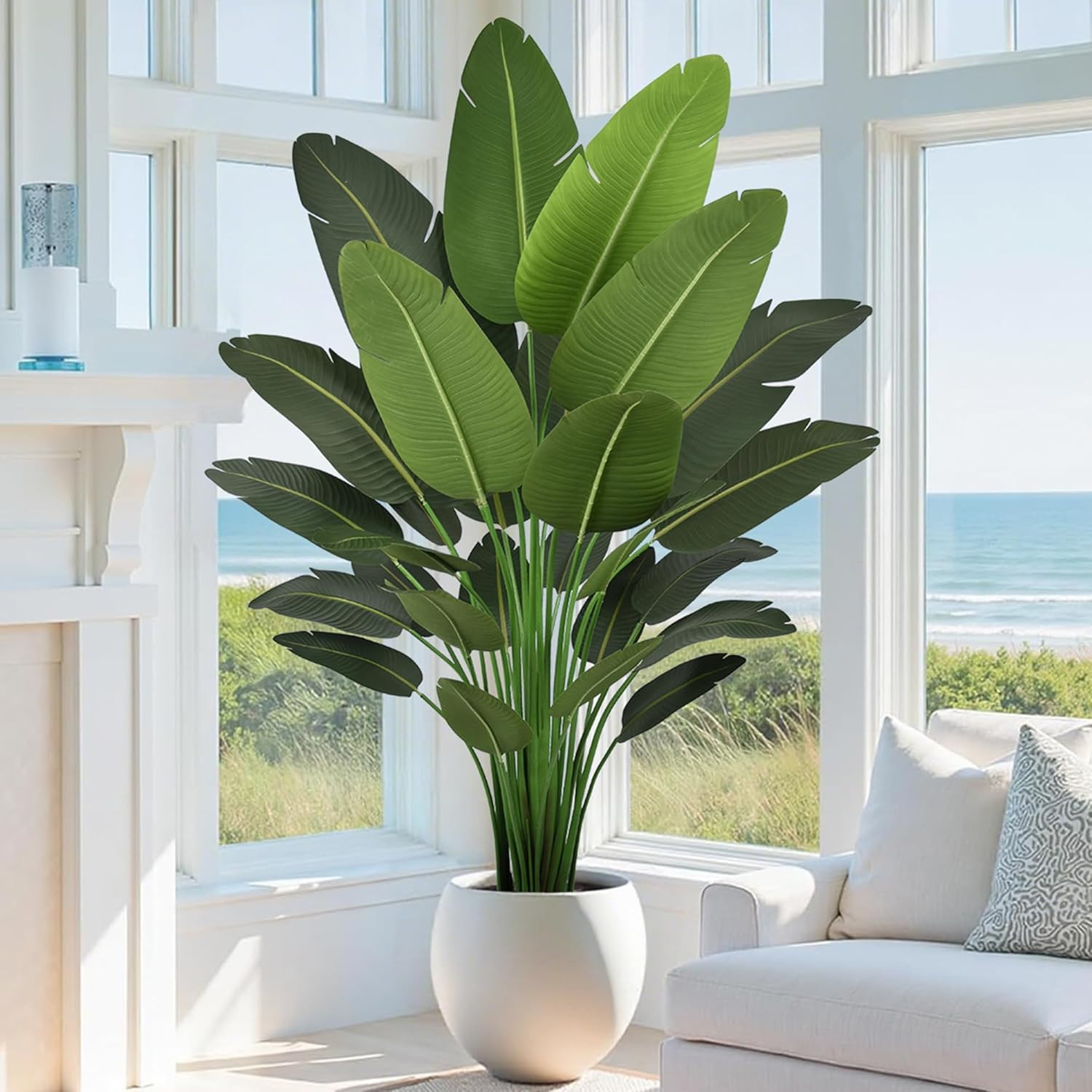 7FT Artificial Bird of Paradise Tree – Deluxe Faux Tropical Plant for Home Decor