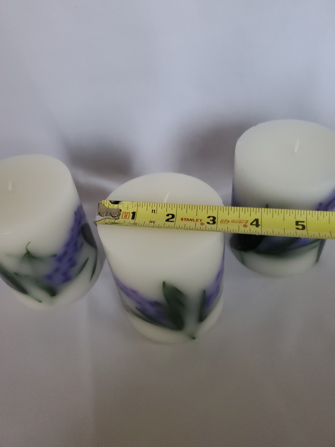 Set of 3 Candles Farm House Retreat Lavender Blossem Purple Green Kohls