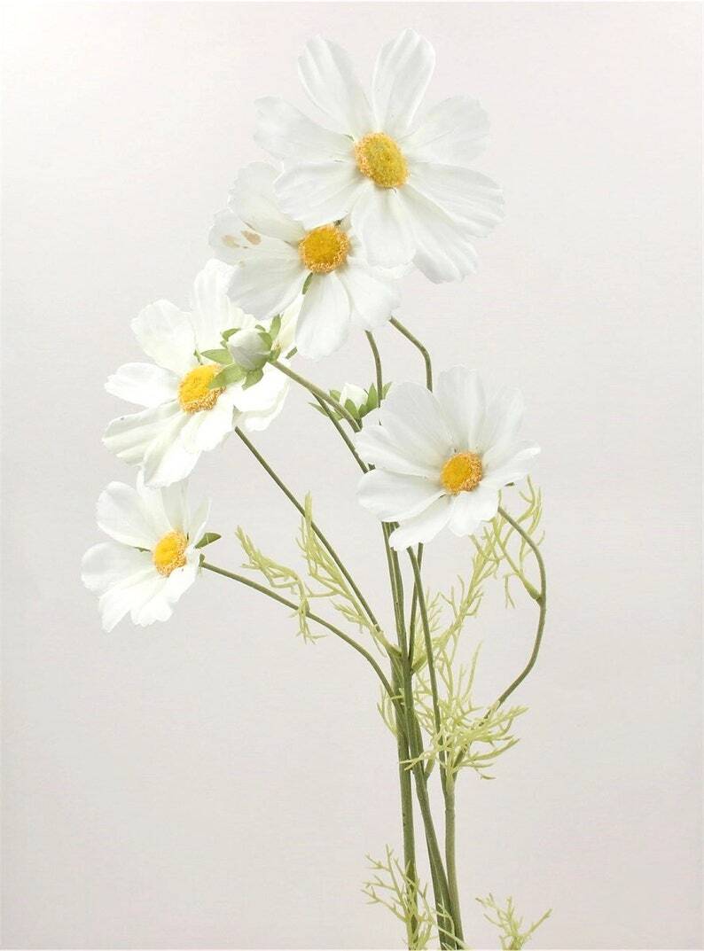 Artificial Silk Daisy Flower with Long Stems for Home Decor Indoor Outside Table