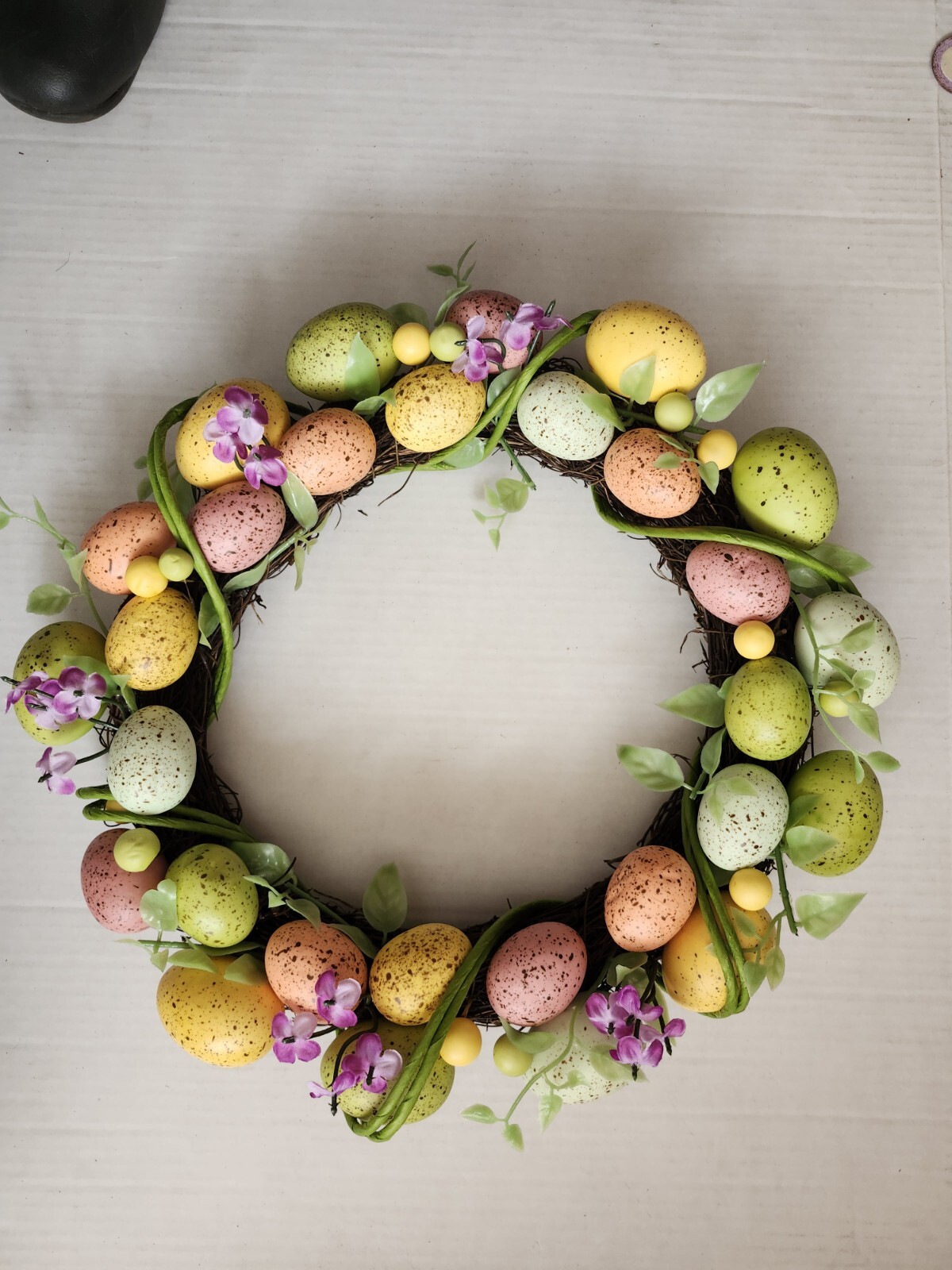 FREE Happy Easter Bunny Rabbit Year round Colorful Egg 15″ 2 in 1 Wreath New