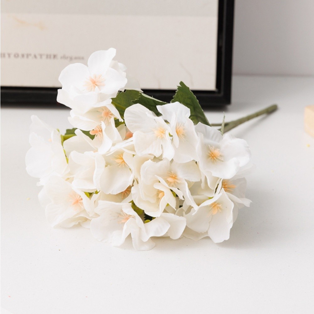 Silk for sweetheart Hydrangea 31cm Artificial Flower 5 Branches for Wedding