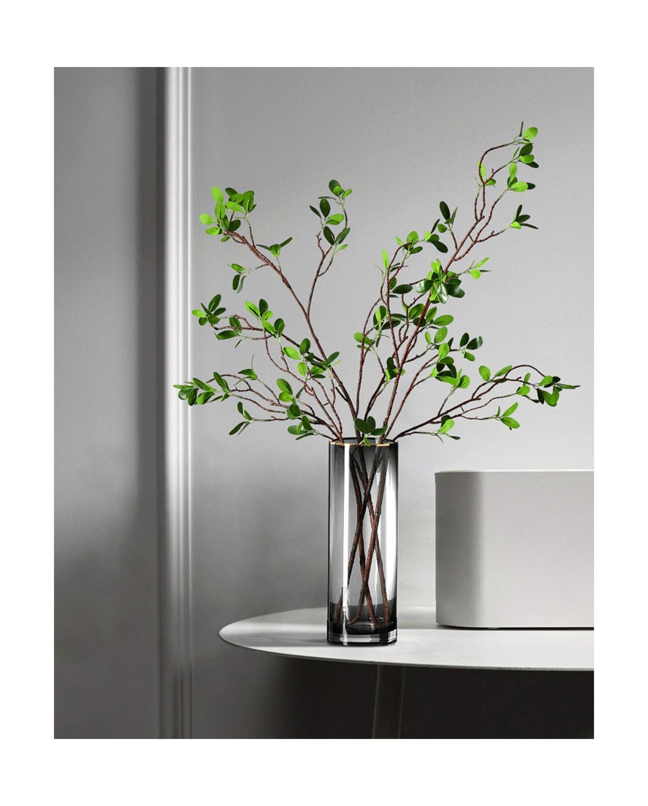 Artificial Plant 43.3 Inch Green Branches Leaf Shop Garden Office Home Decora…