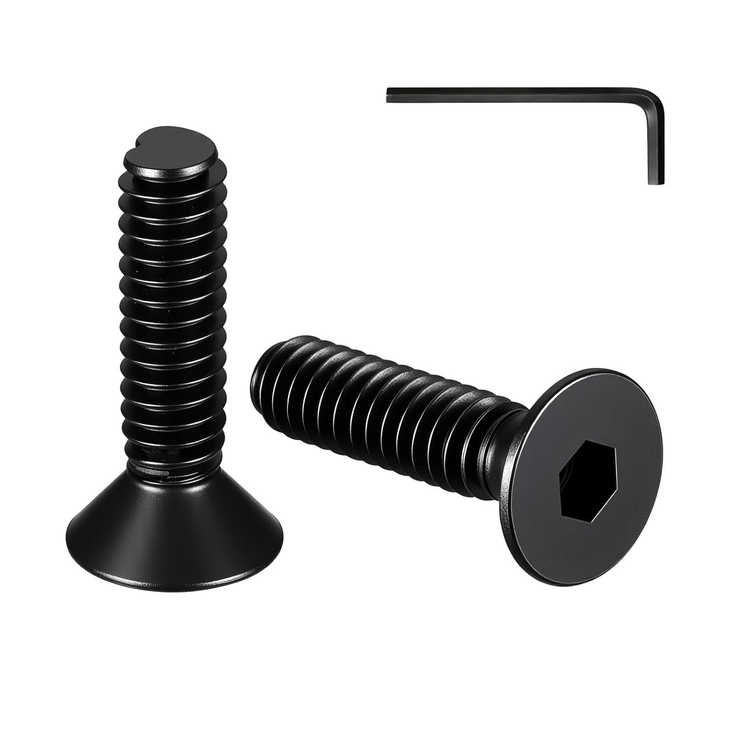 20 Pcs #6-32 X 1 Flat Head Socket Cap Machine Screws,Grade 10.9 Alloy Steel Coun