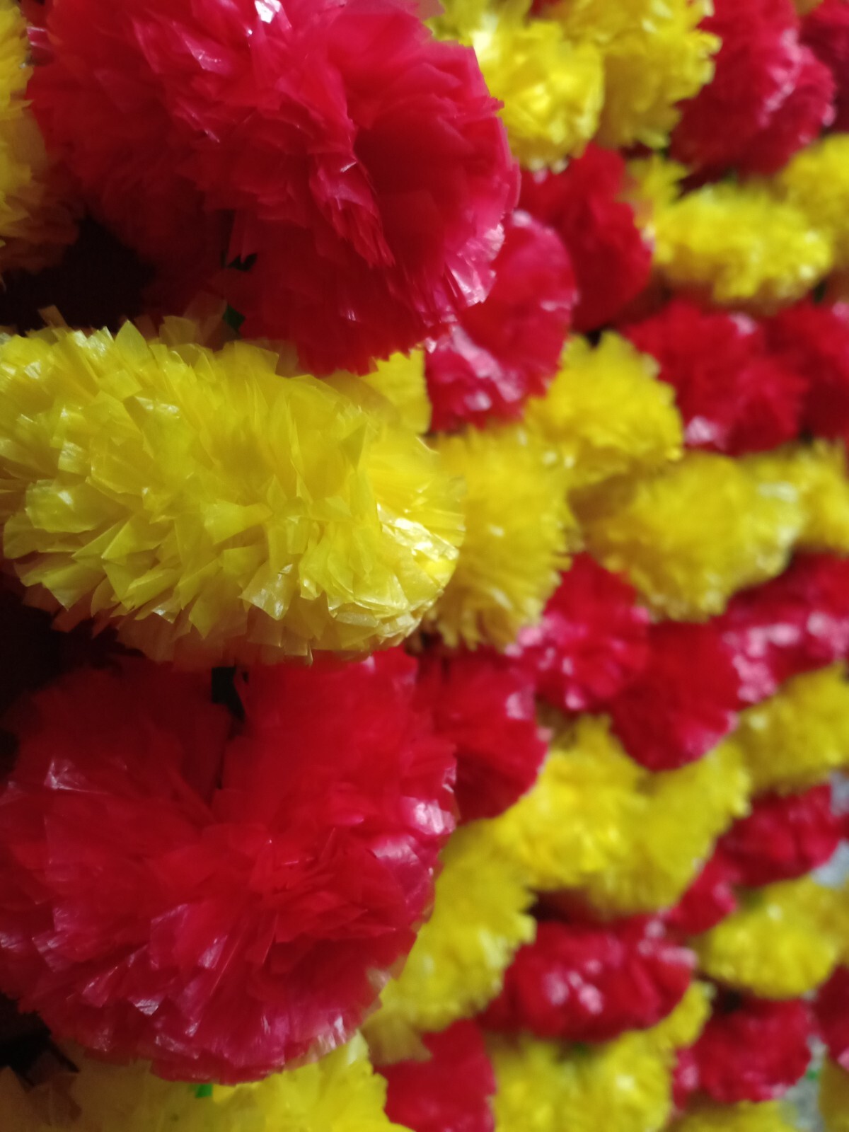 100Pcs Set Artificial Marigold Flower Garlands Diwali Indian Wedding Decoration
