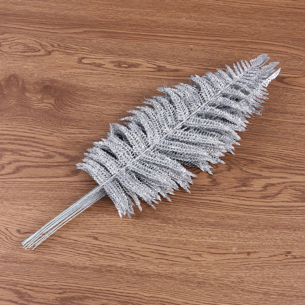 12 Pcs Leaves Ornaments for Chirstmas Christmas Decor Simulation Plants