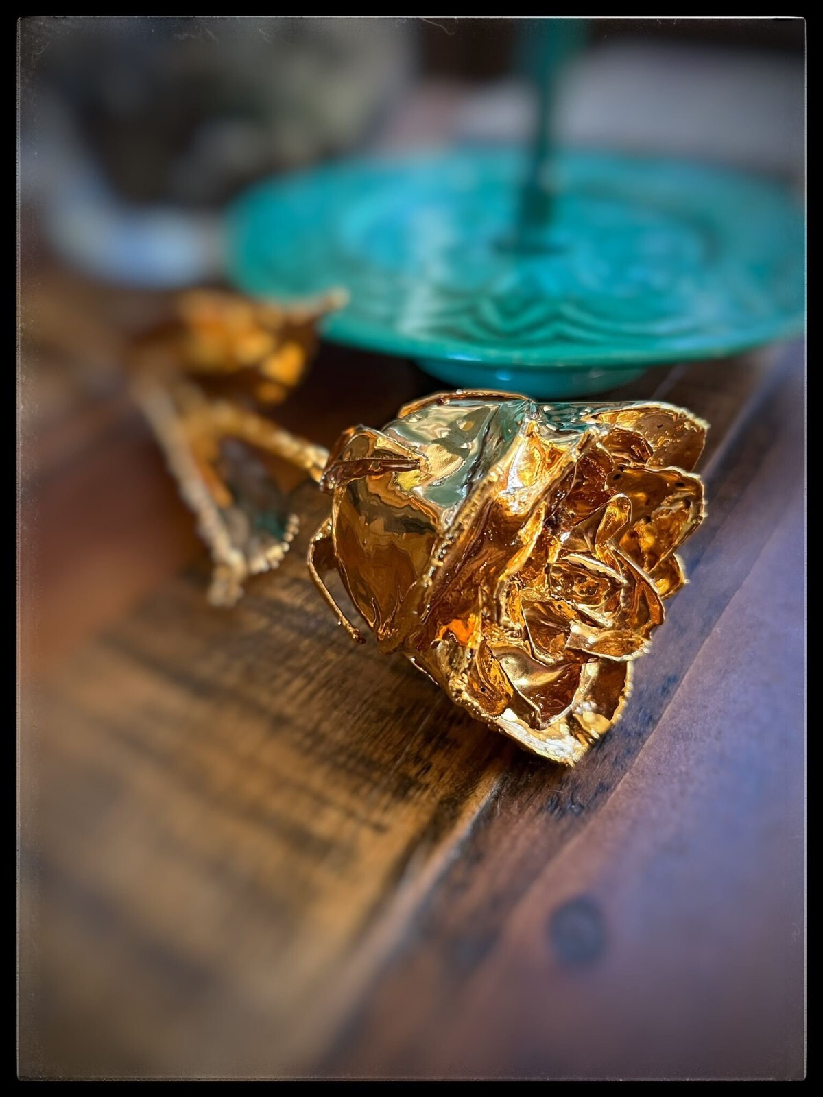 100% Natural Rose Dipped In 24K Gold, 11.5″, Wedding, Anniversary, Proposal,