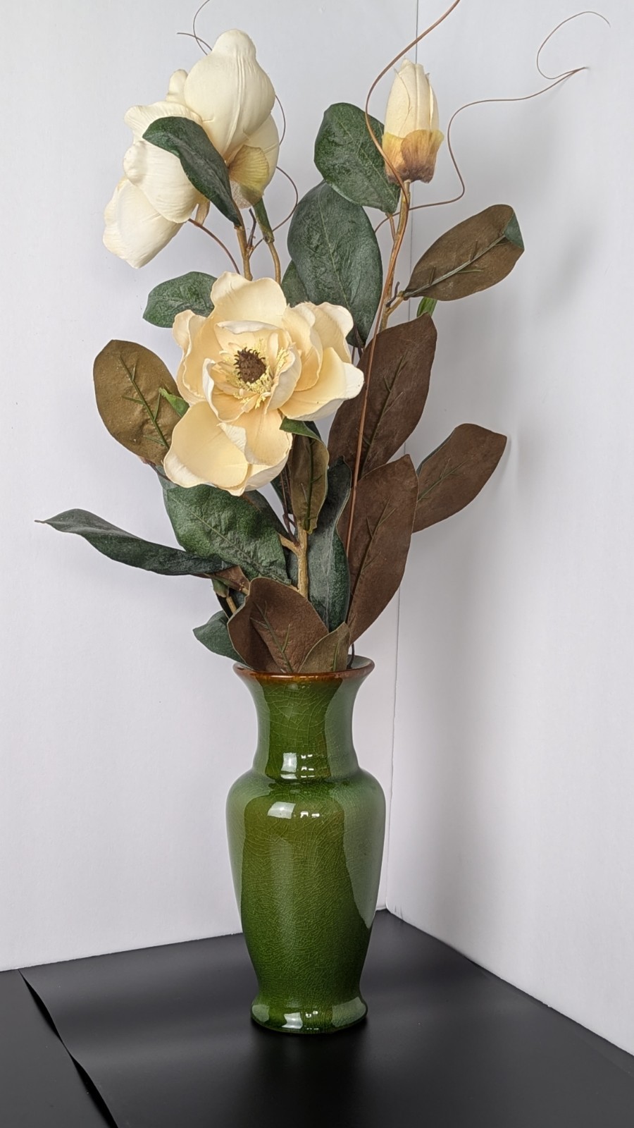 Ceramic Vase Green Glaze Vase Only