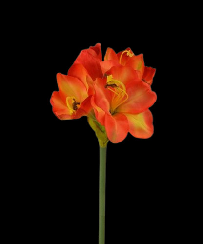 ORANGE Artificial amaryllis stem