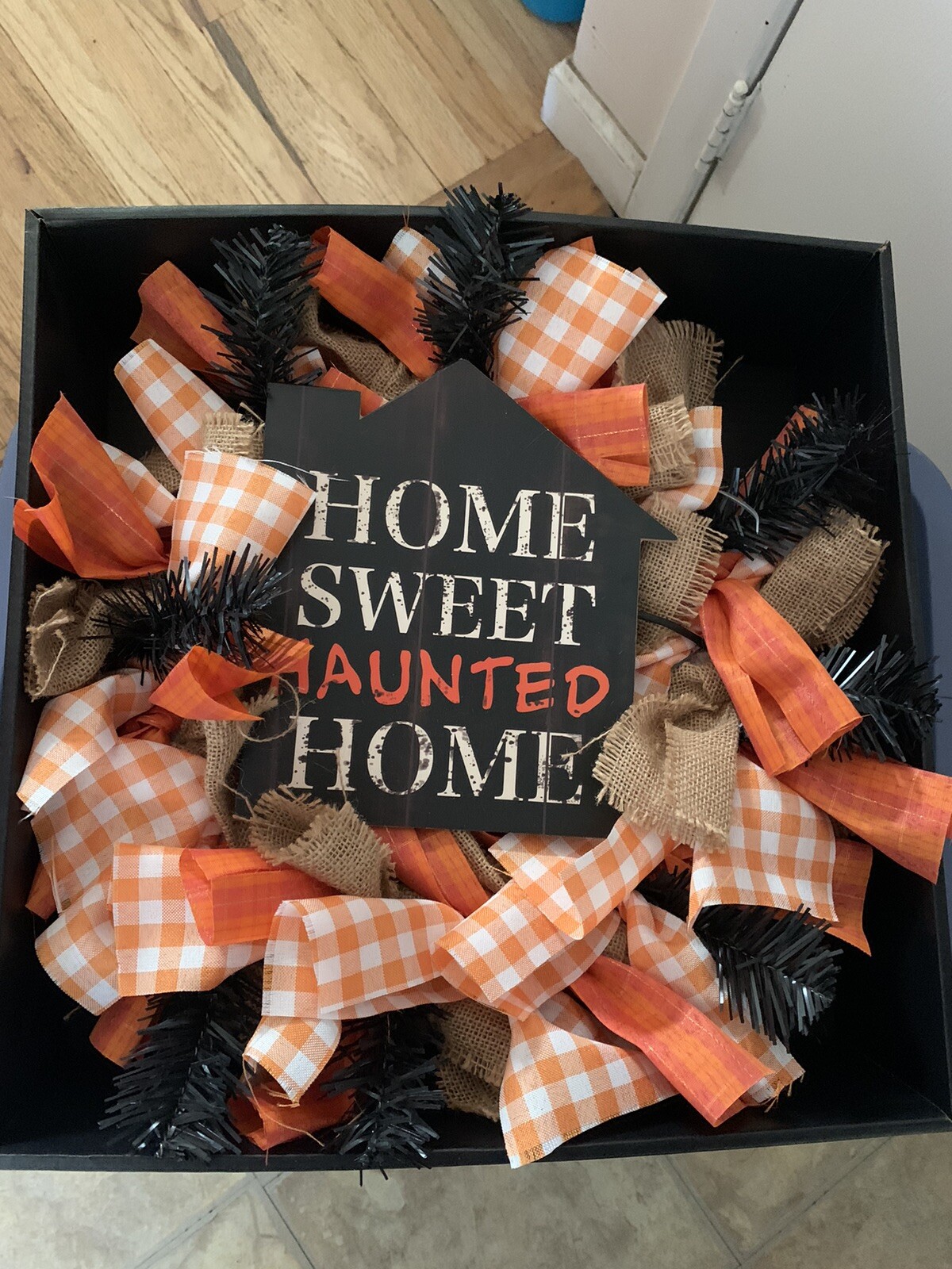 Home Sweet Haunted Home Halloween Wreath Rare Unique Brand New