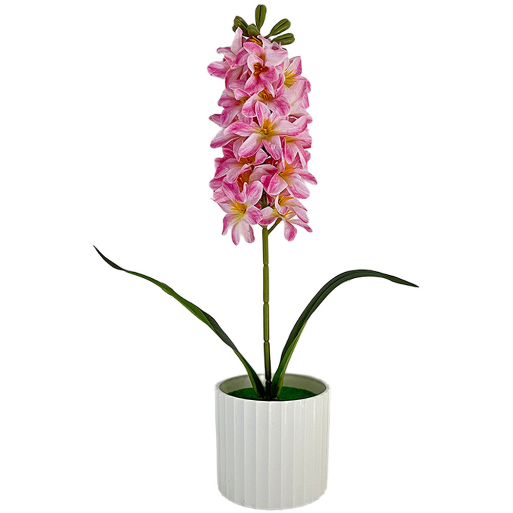 Hyacinth Floral Decor in Pot for Table Centerpiece For Home Office Use