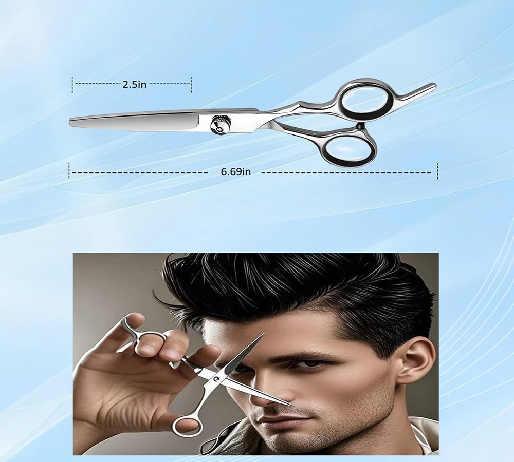 Hair Cutting Scissors, Professional Scissors Razor, 6.69, Silver