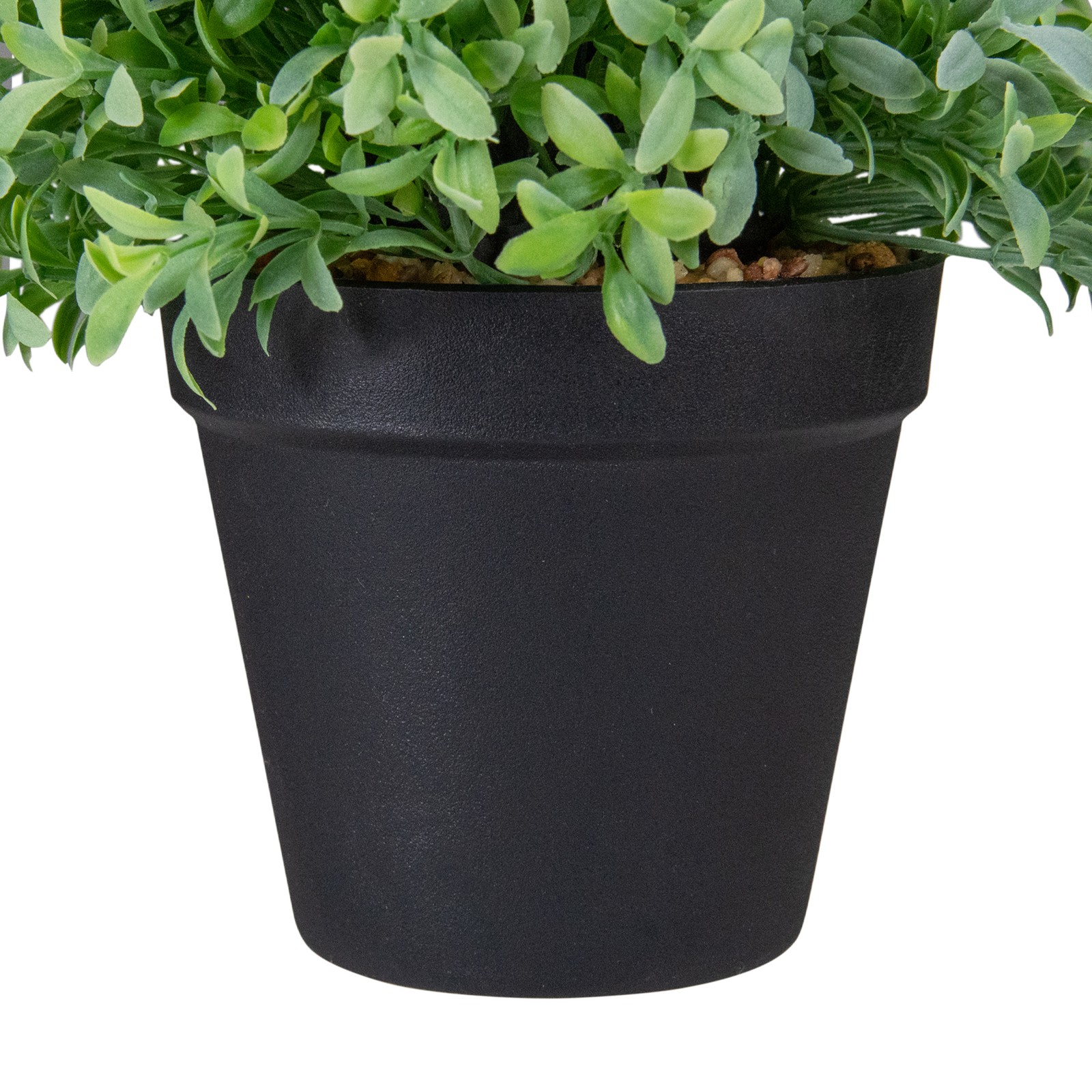 Northlight 7.5″ Potted Green Artificial Boxwood Plant in Black Pot