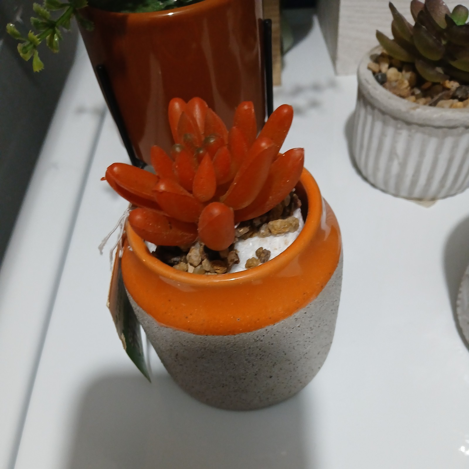 Decorative Fake Potted Succulents. New and Gently Used lot of 12