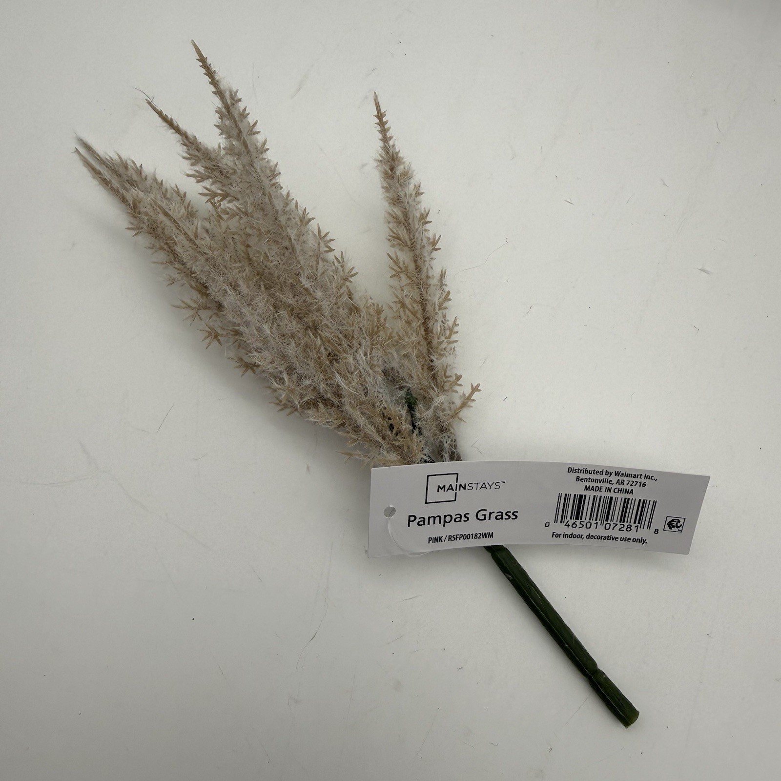15pcs Dried Faux Pampas Grass 8″ Artificial Pampas Grass Decor Beige Mainstays