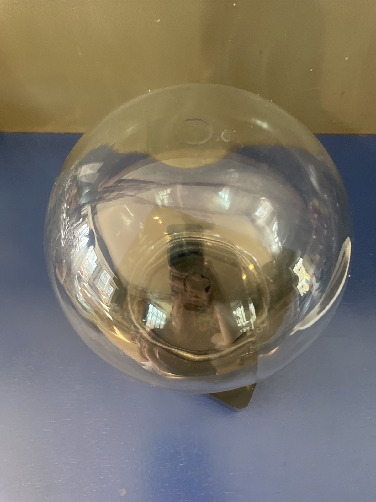 1970s Vintage Plastic Flowers Daisy Terrarium Display 7-inch Glass Globe Bk Base