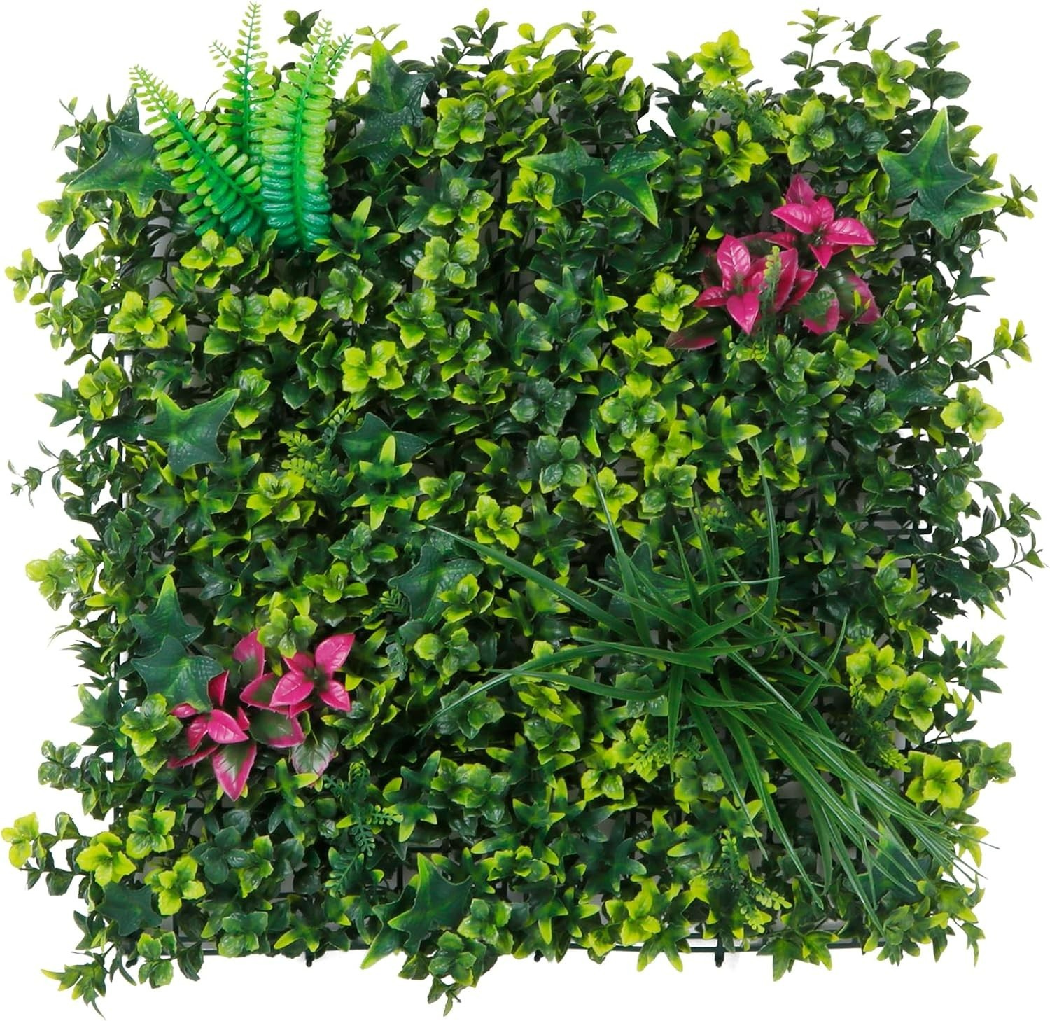 12 Piece Mint Green Grass Wall Panels for Indoor/Outdoor Elegance, 20”x20”