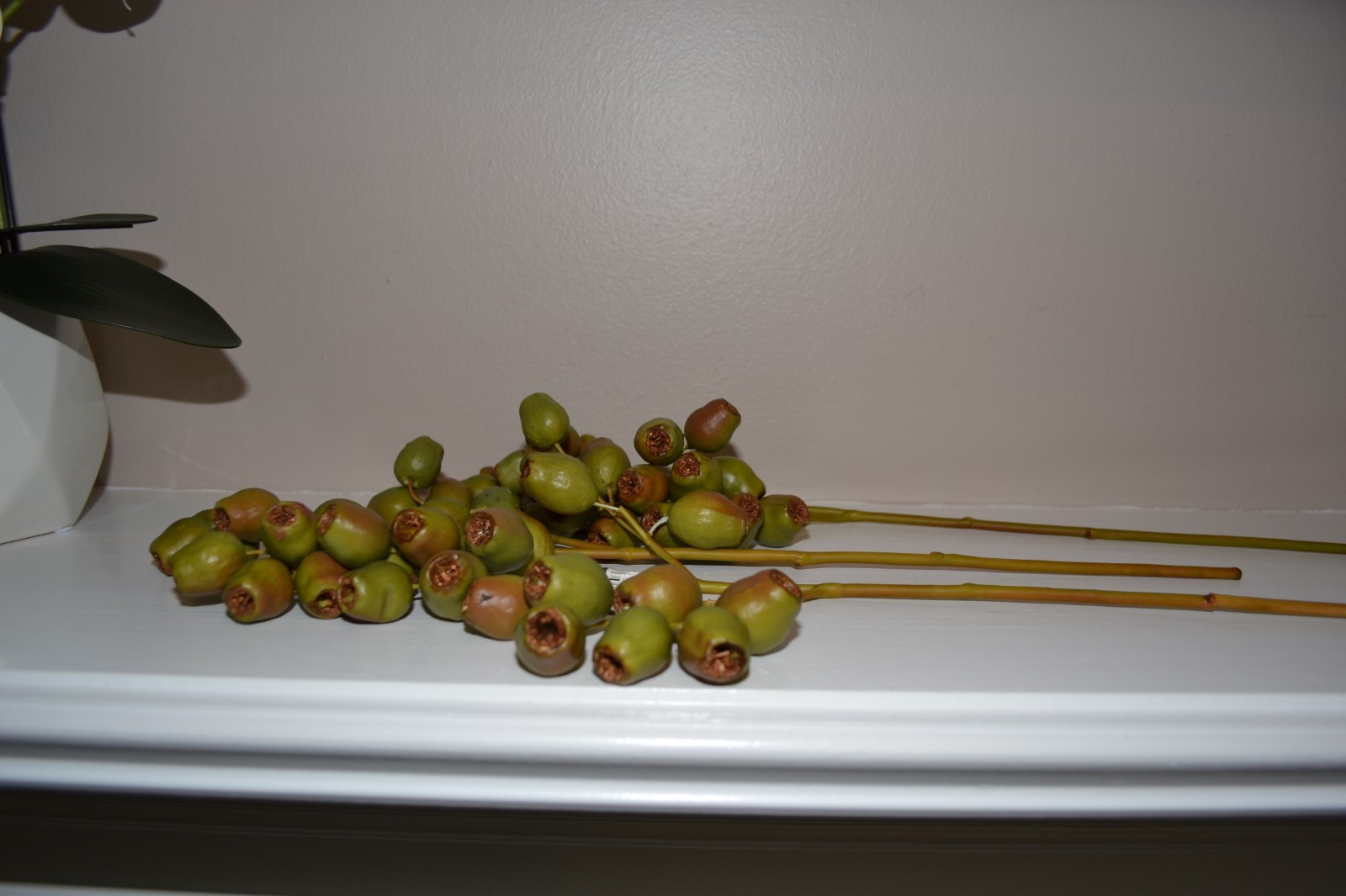 Artificial Eucalyptus Gumnut NEW Native LOT of 3 Stem branches 19″ long