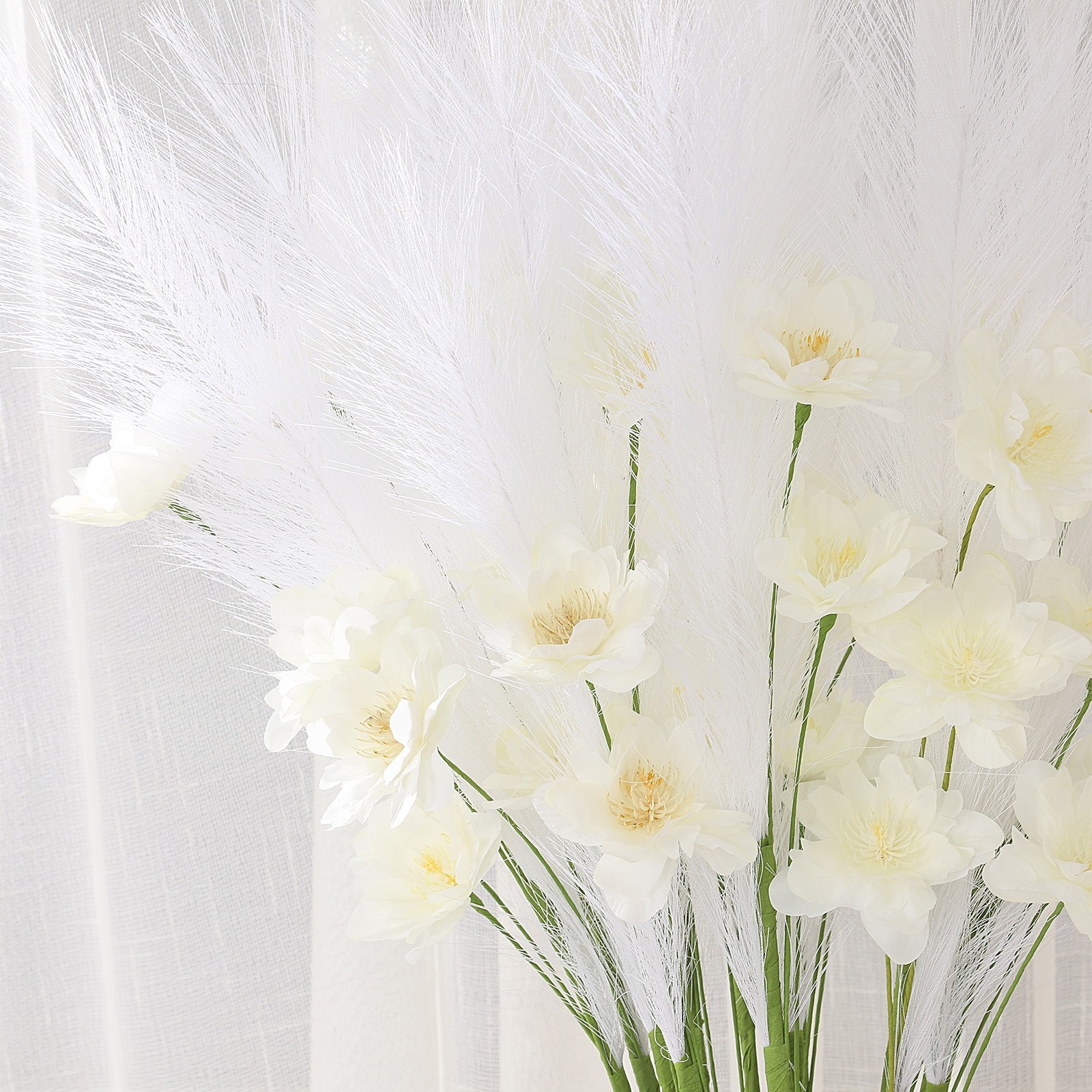 Purple Pampas Grass Branch Artificial Silk Reed Flower 75 cm for Wedding Decor