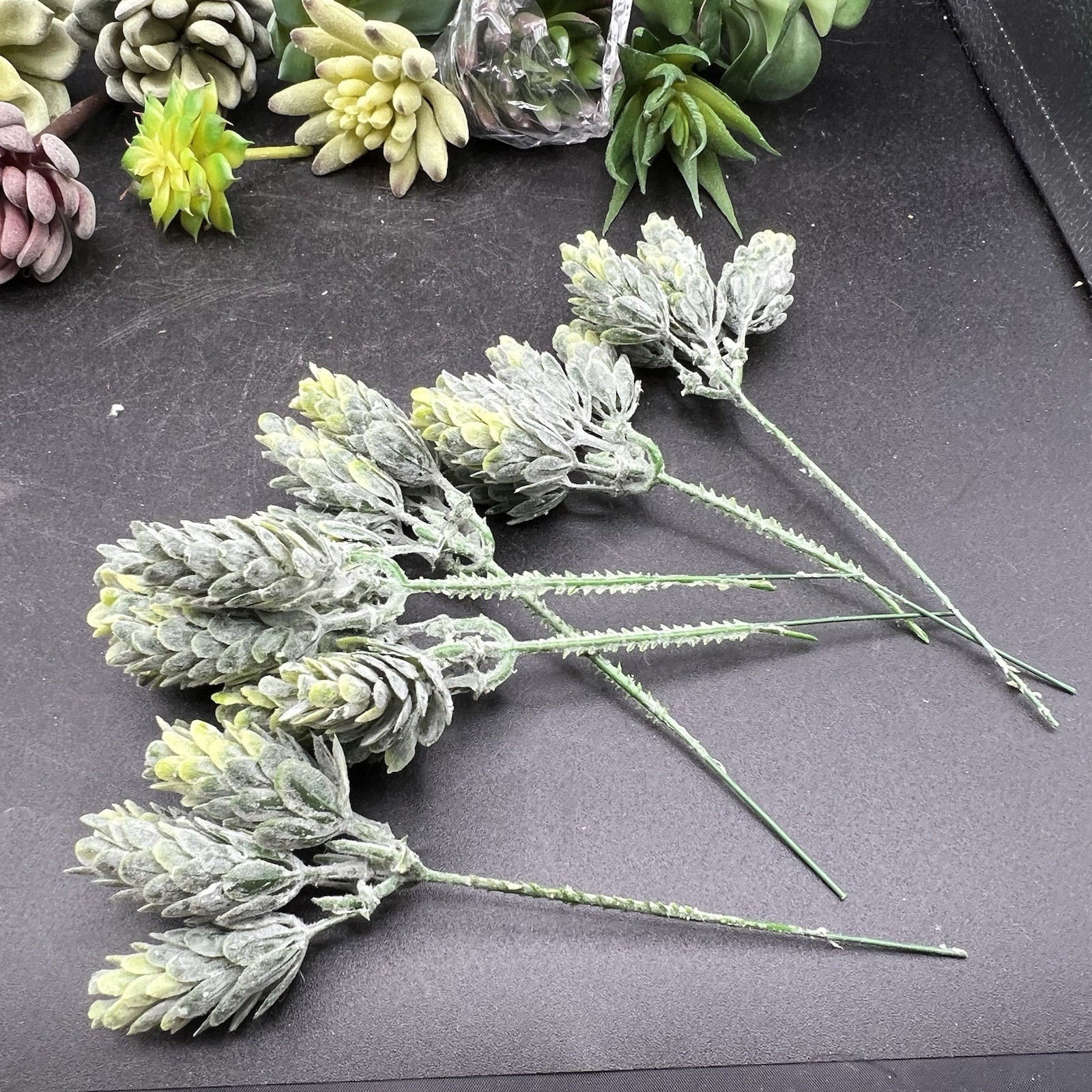 Artificial Succulent Plants Faux Assorted- 16 pc Unpotted Faux Succulent Plants