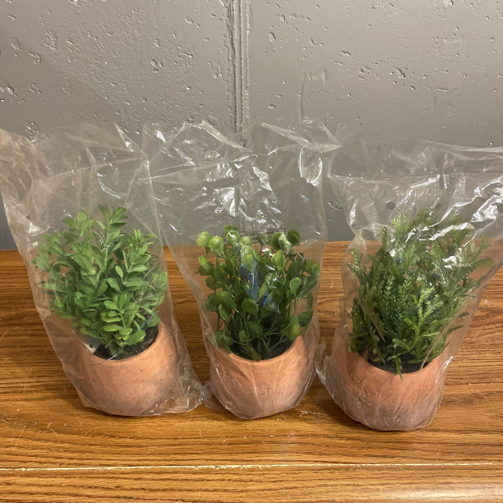 Artificial 8″ Tall Greenery Arrangement House Plants in Pots- Round Set of 3
