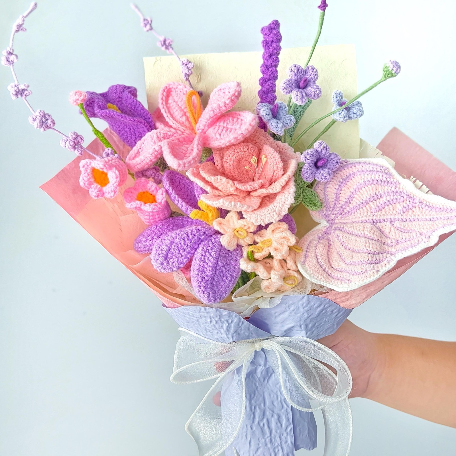 Crochet Sunflower Bouquet Handmade Yarn Flower Artificial Flowers Gift for Her