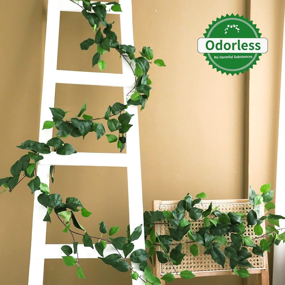 3Pcs Artificial Greenery Ivy Vines Kit, 6FT Odorless Silk Ivy Garland, Green …