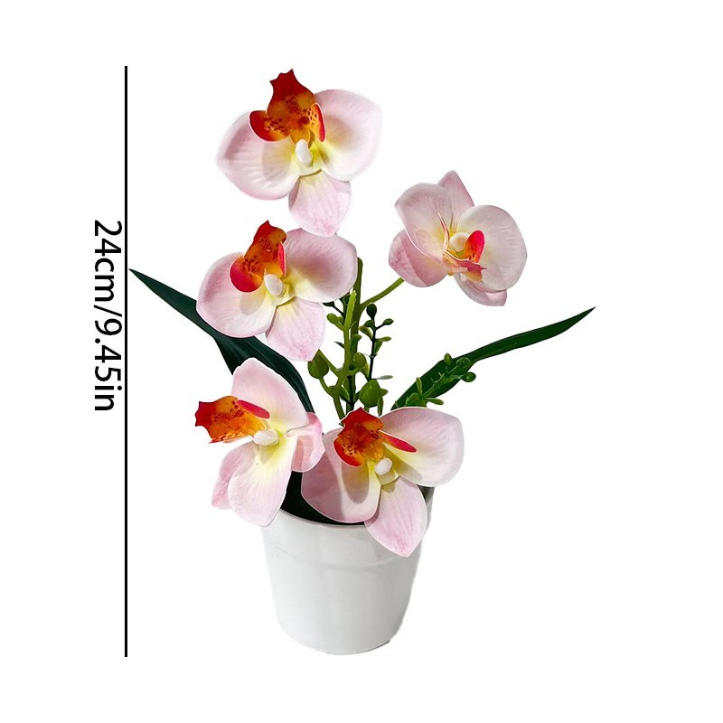 Artificial Miniature Butterfly Orchid Plant 9.45in Lifelike PE Silk Flowers