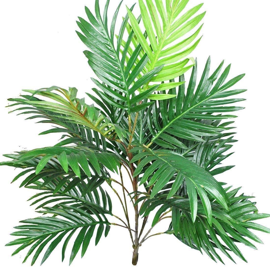 Artificial Plants Palm Leaves Green Greenery Tree Faux Fake Tropical Large Le…