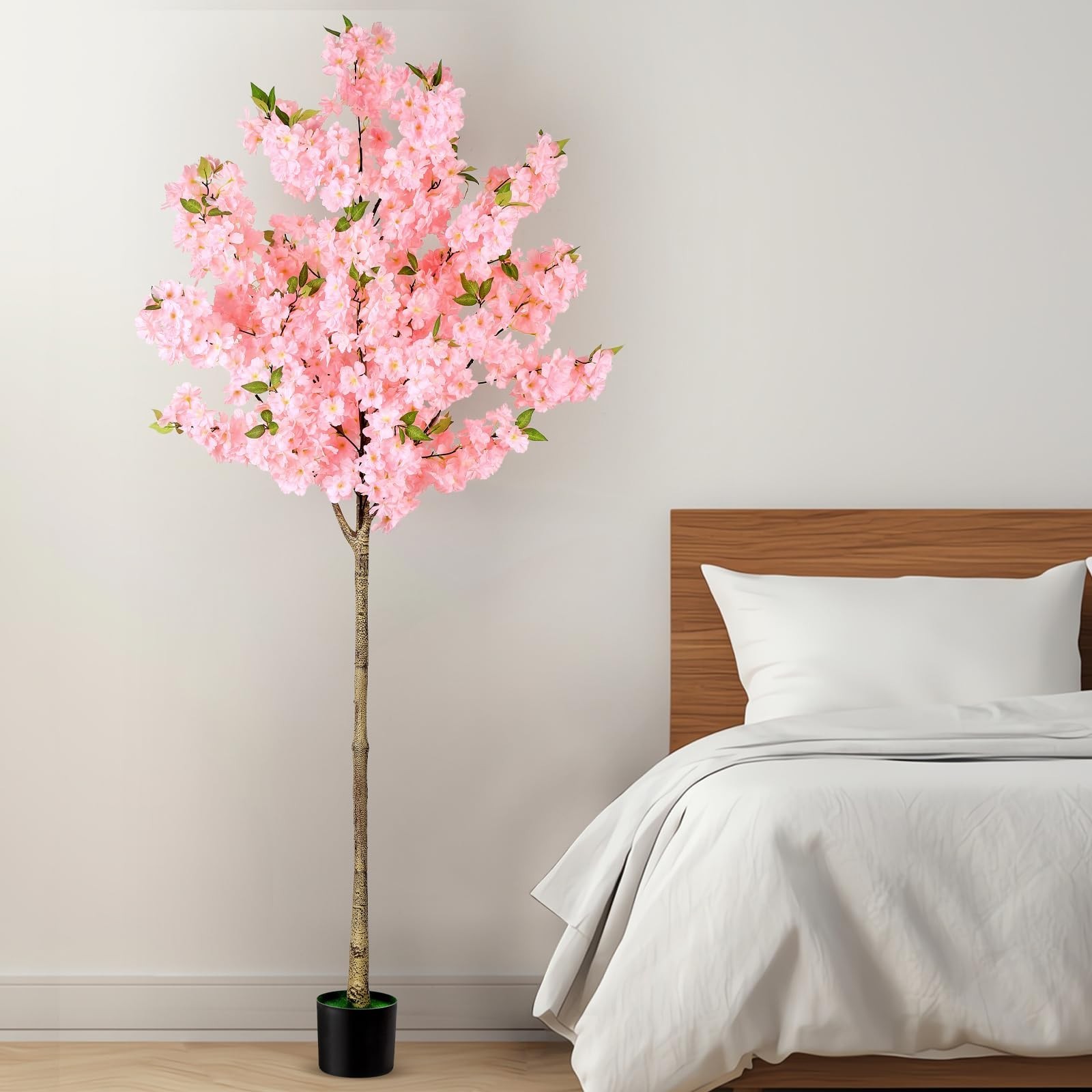 6FT Artificial Cherry Blossom Tree – Faux Pink Sakura Flowers for Indoor Decor,