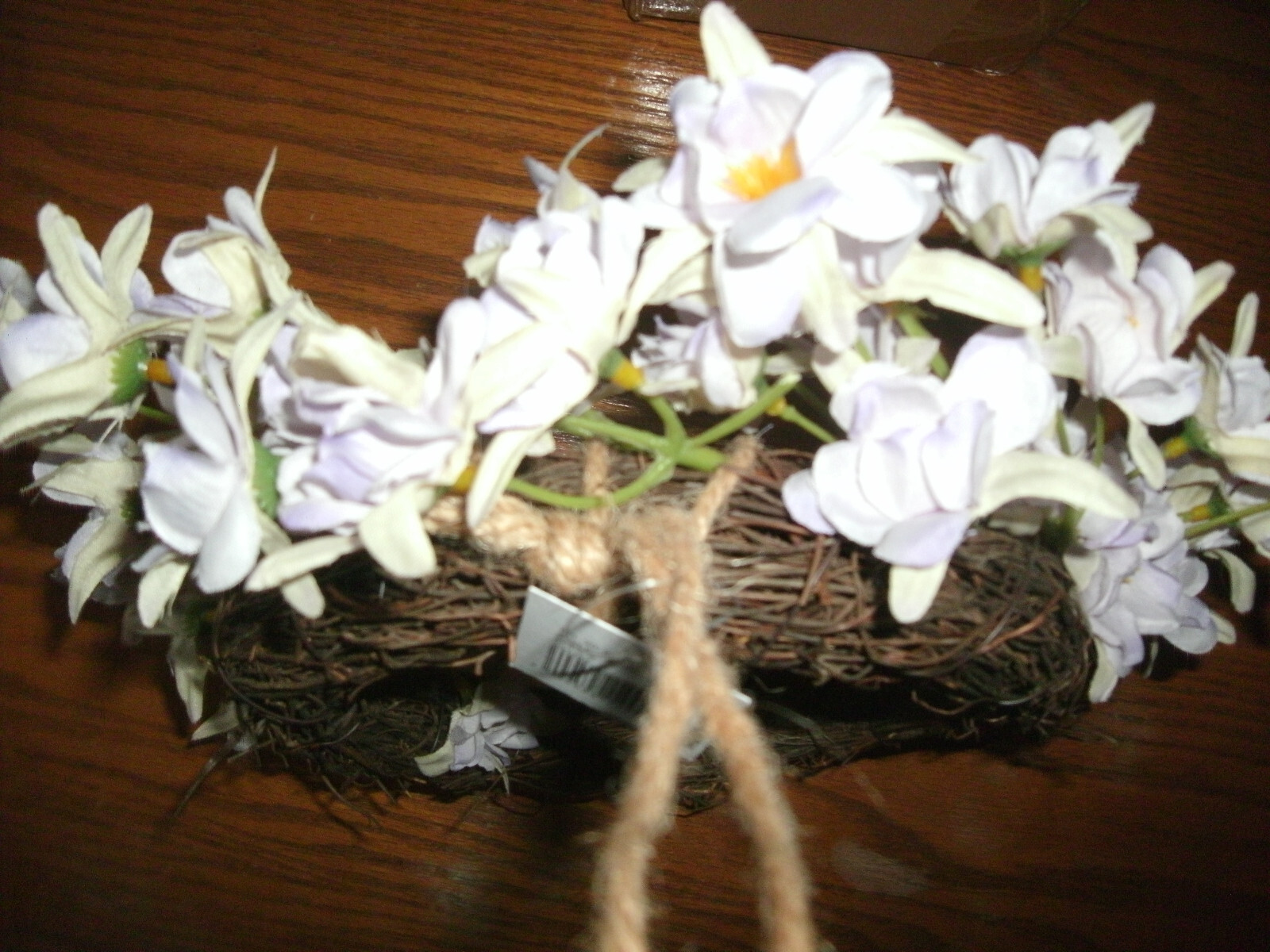 NEW Decorative Floral Grapevine Wreath 11 in. w/ lavender purple faux flowers