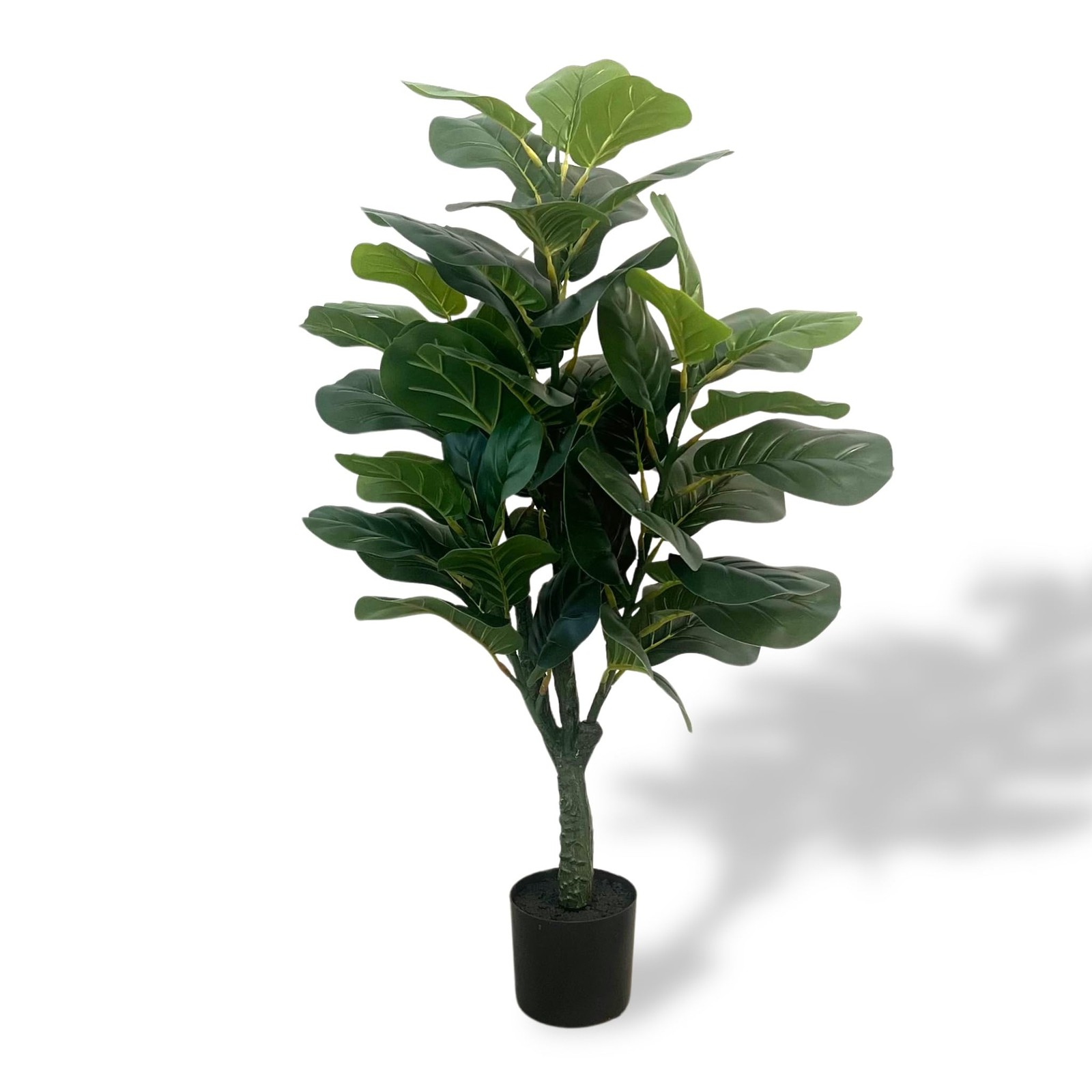 XBrand 39.4-Inches Artificial Fiddle Leaf Fig Tree in Pot Indoor Outdoor Home