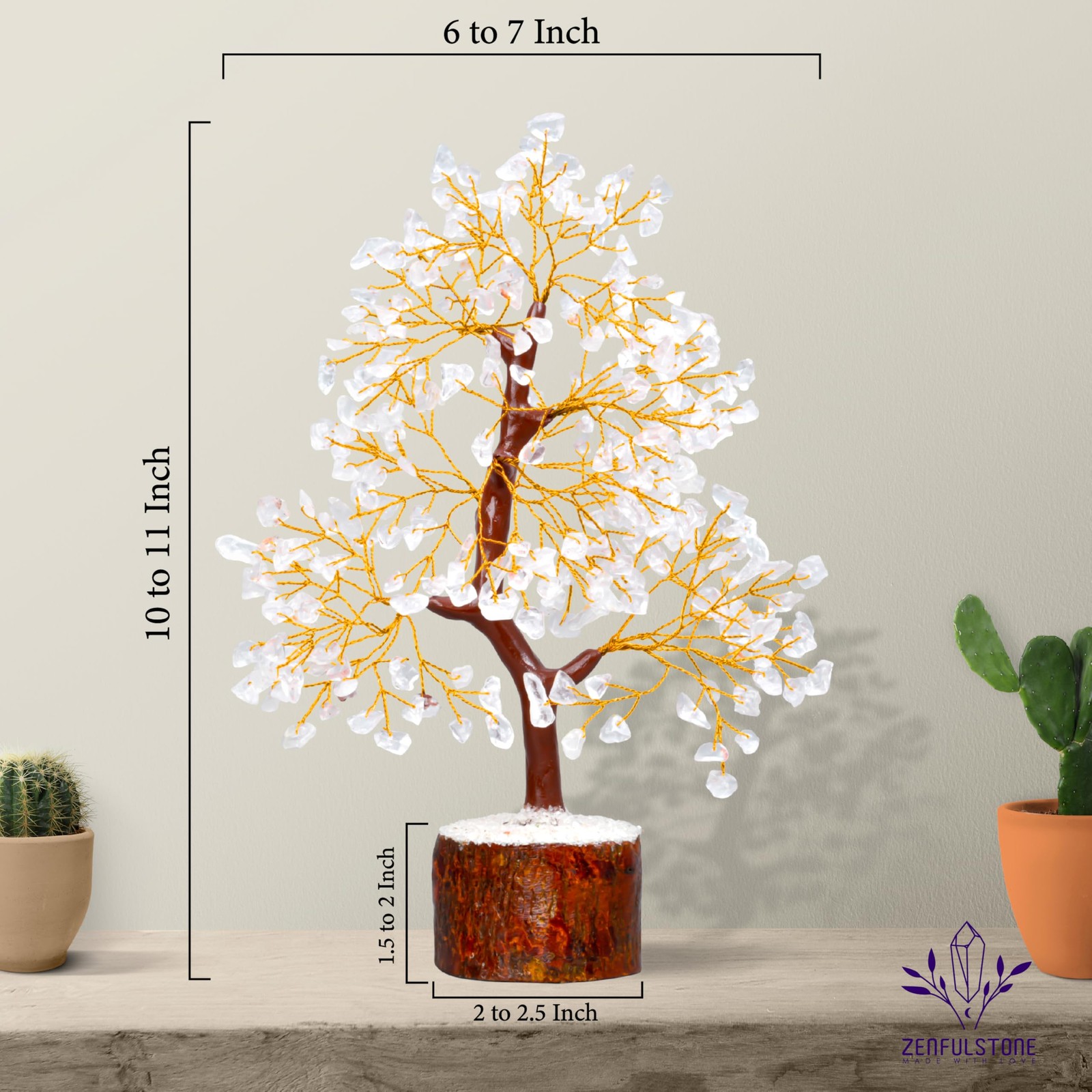 Clear Quartz Tree of Life for Home, Office, and Desk Décor | Handmade Bonsai …