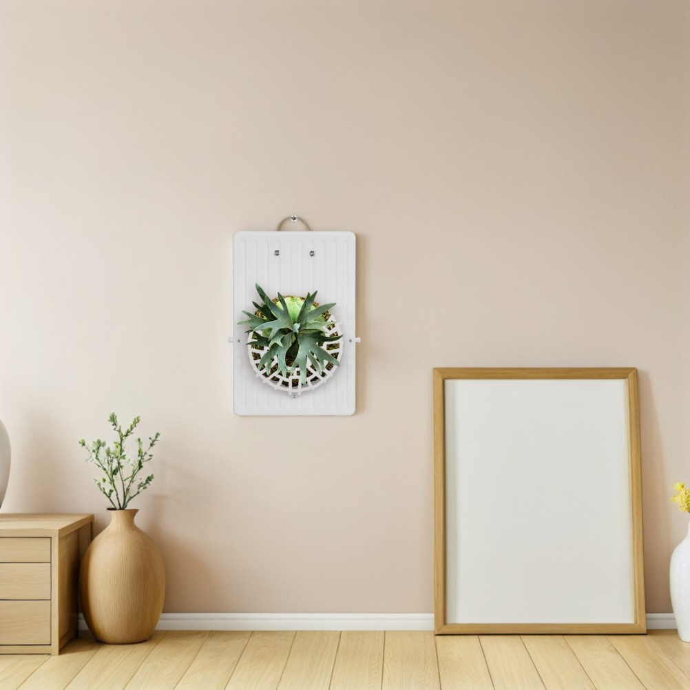 3 Set of 1 White Plastic Plant Mounting Board Fern Mount Vertical Wall Planters