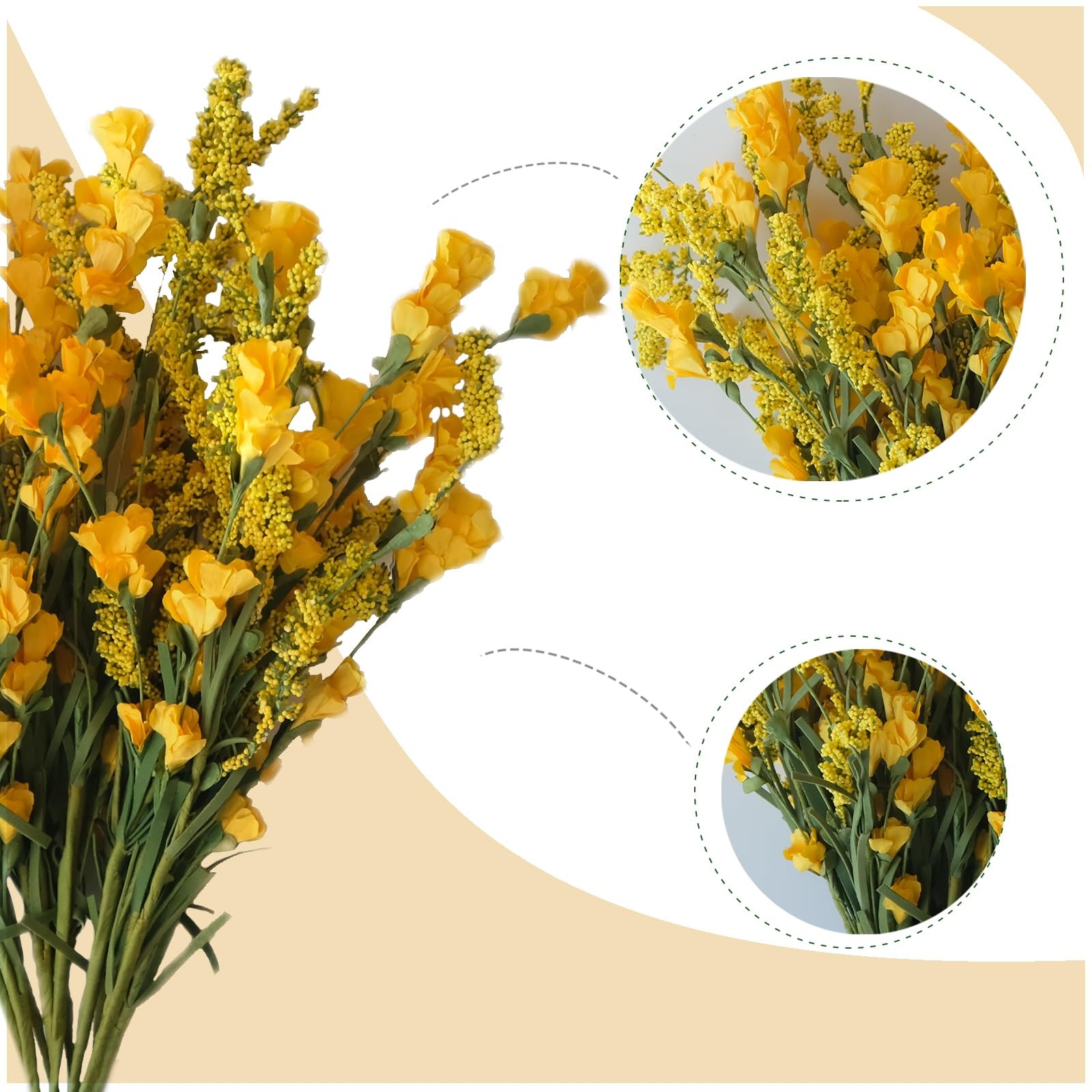 10 PCS Yellow Artificial Flower Bulk Spring Summer Wedding Vase Bouquet Decor