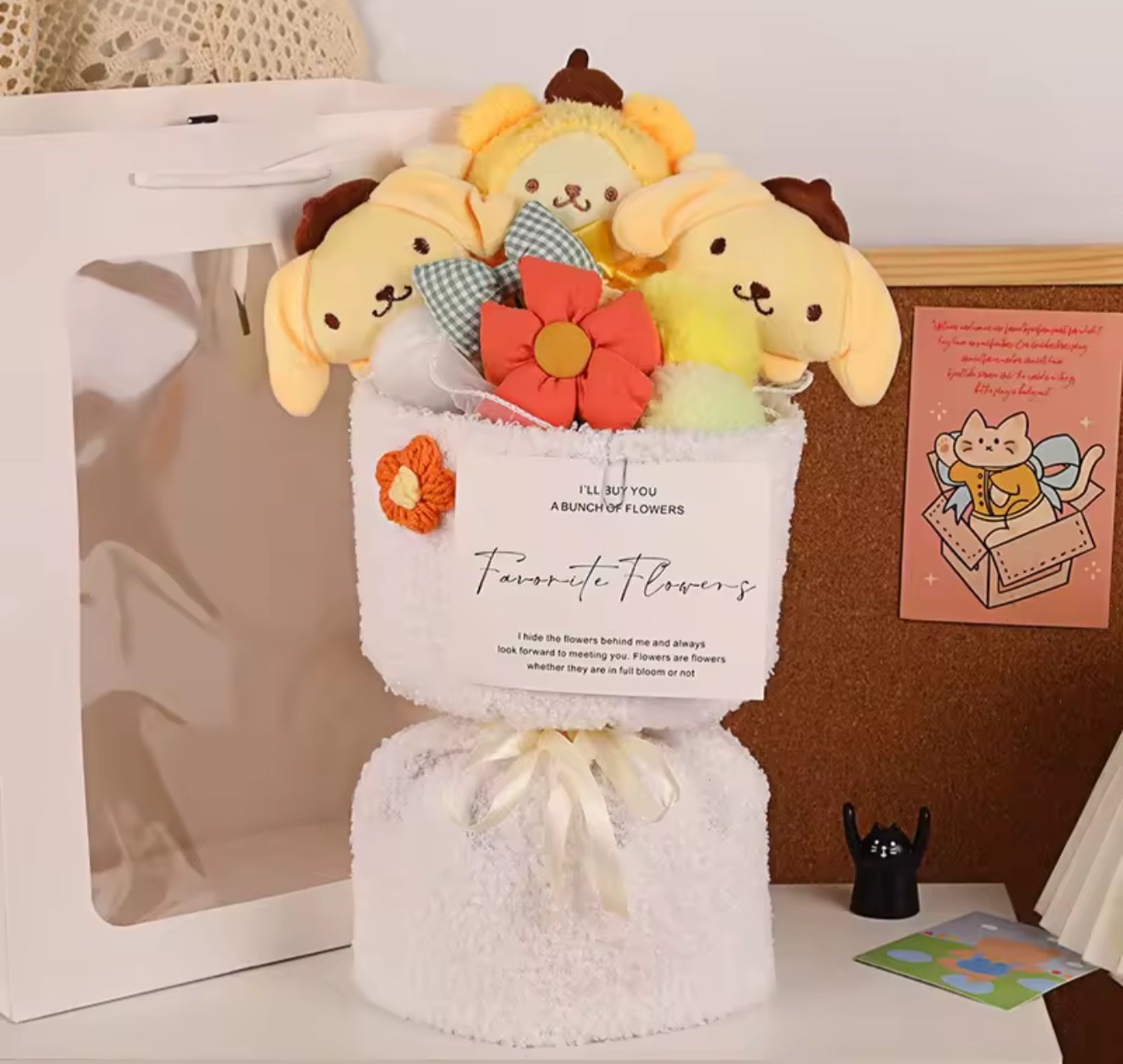 Hello Kitty My Melody Kuromi Cinnamoroll Plush Flower Bouquet Floral Arrangement